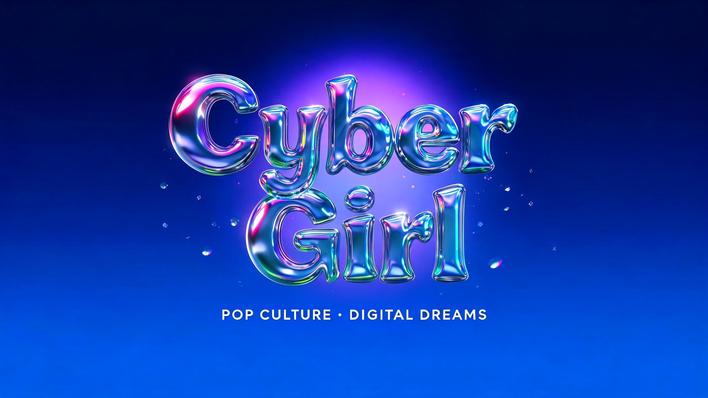 "Un título Y2K para el canal «Cyber Girl»" — Y2k | AI Text Effect Generator