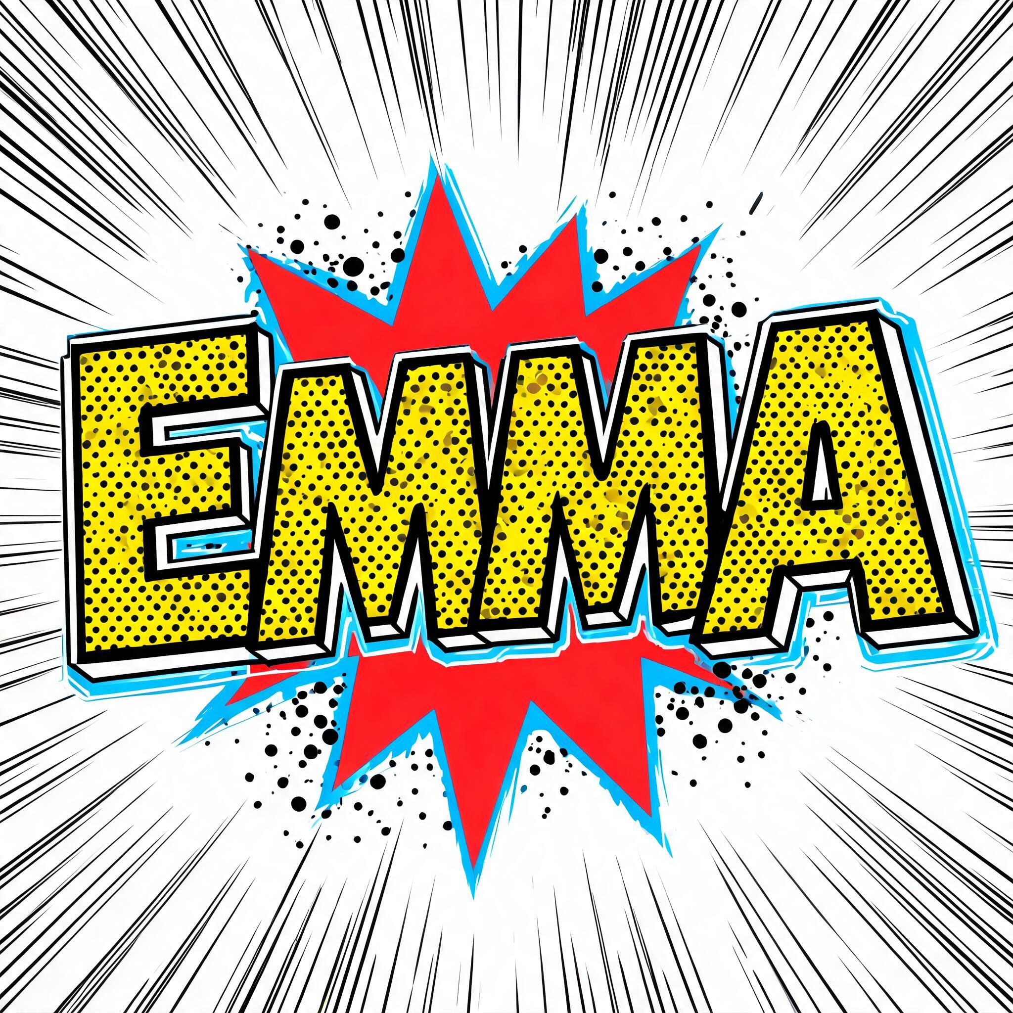 "EMMA" — Comic Book | AI Text Effect Generator