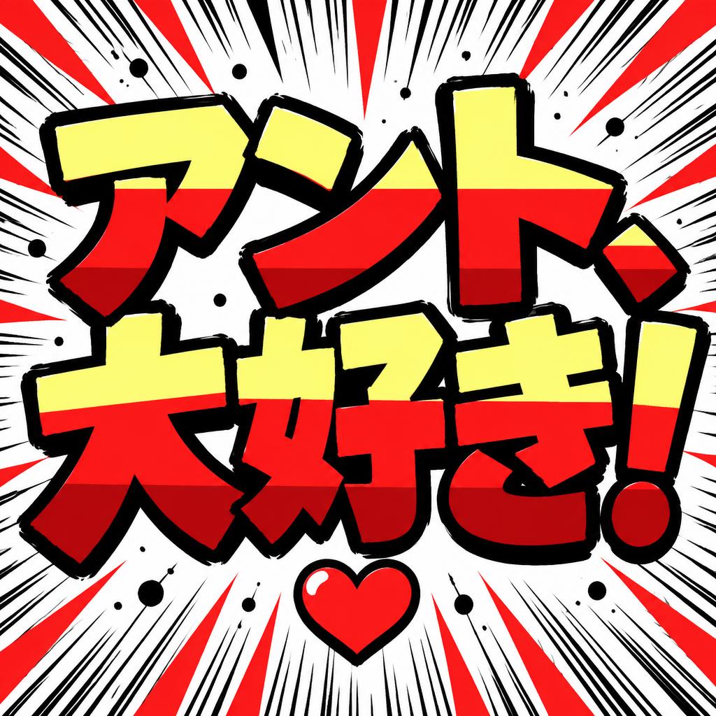 "アント、大好き!" — Anime | AI Text Effect Generator