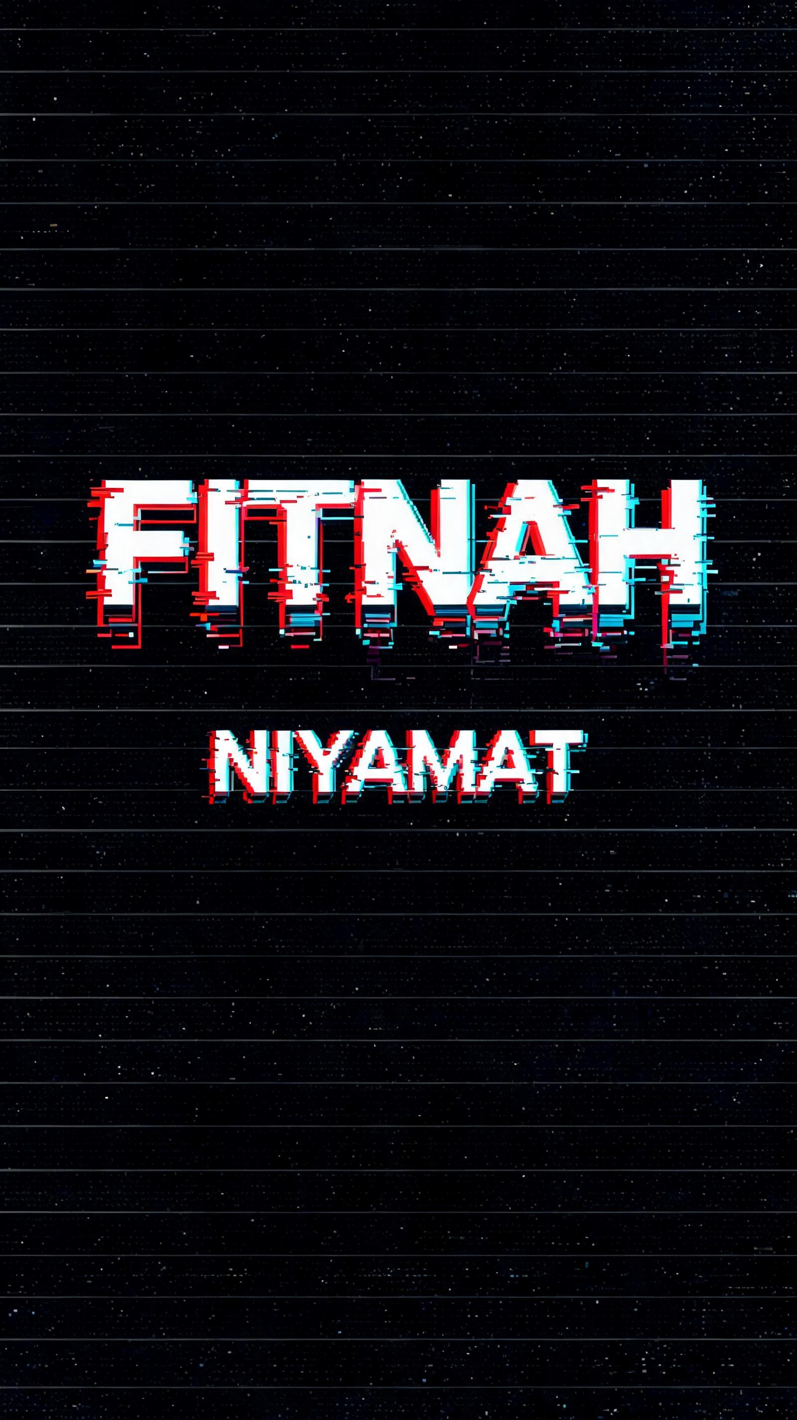 "Fitnah 
Niyamat" — Glitch | AI Text Effect Generator