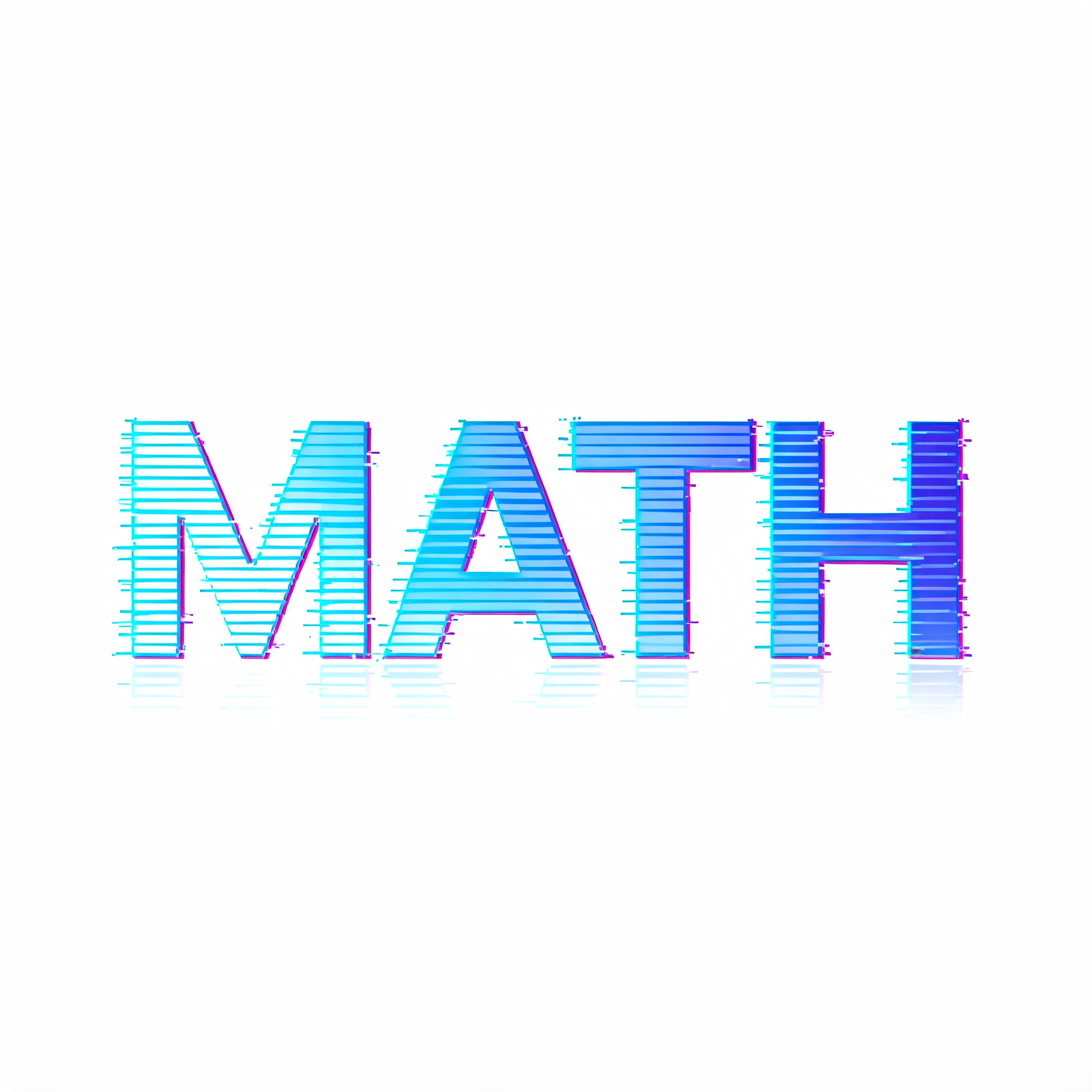 "MATH" — Cyberpunk Hologram text effect