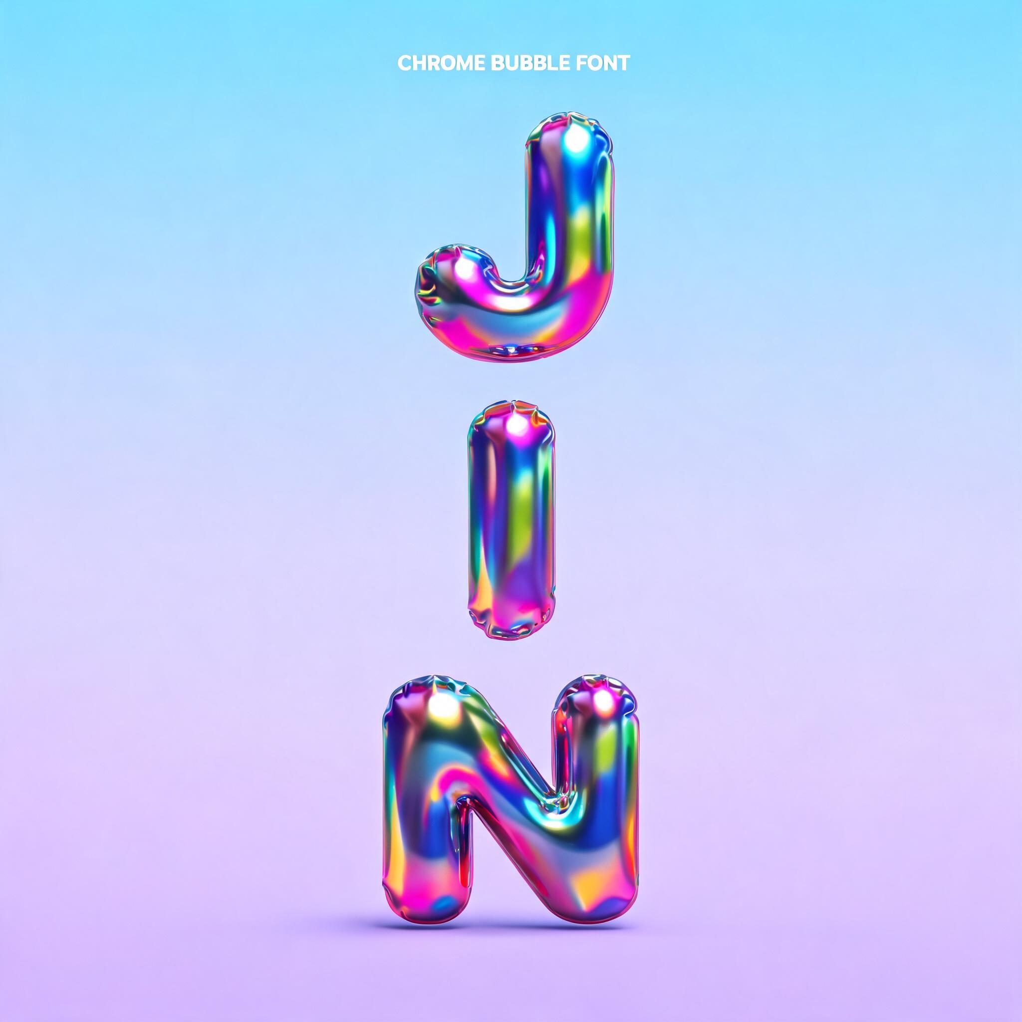 "J
I
N" — Y2k Chrome | AI Text Effect Generator