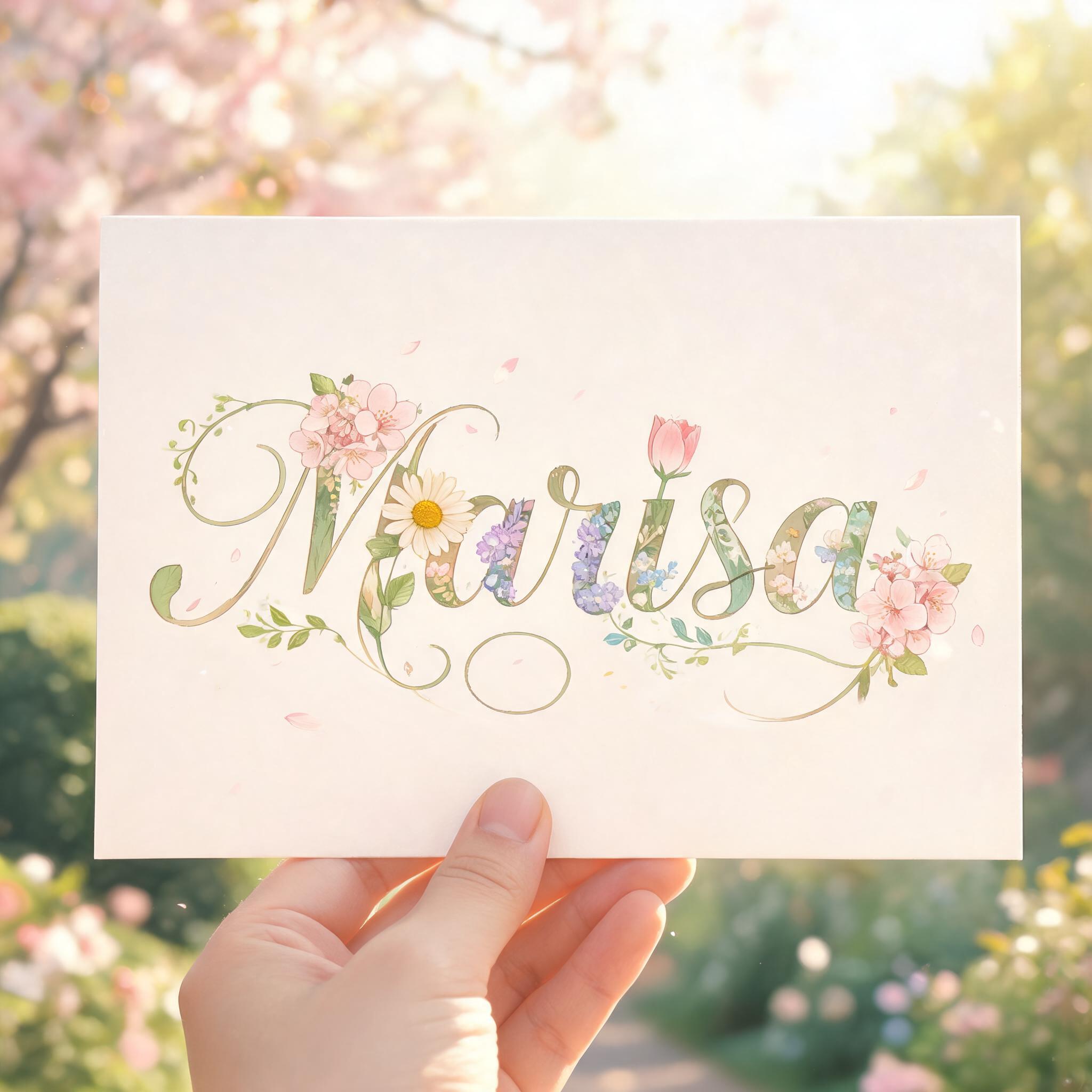 "Marisa" — Spring Holiday text effect