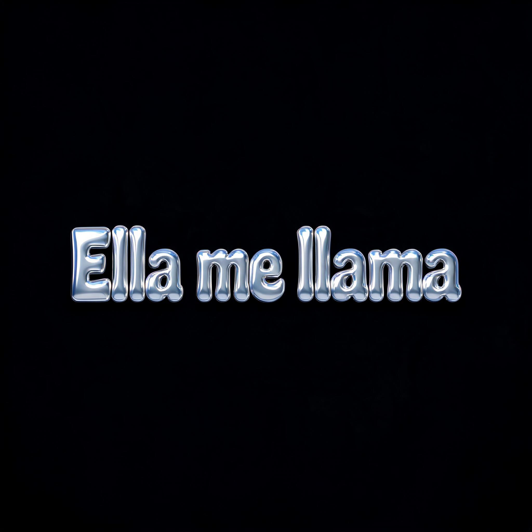 "Ella me llama" — Chrome Metal 3d | AI Text Effect Generator