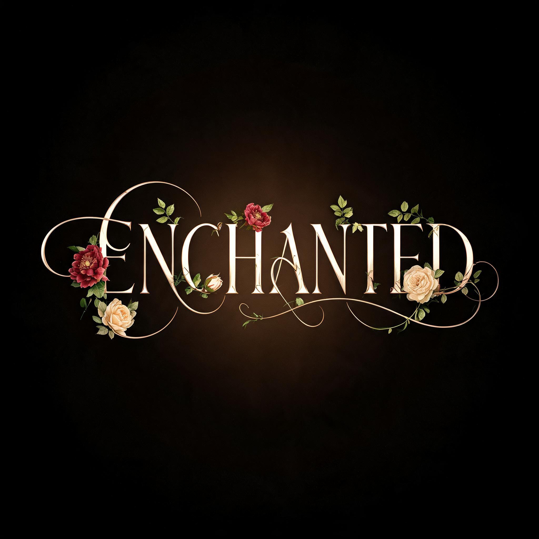 "ENCHANTED" — Floral | AI Text Effect Generator