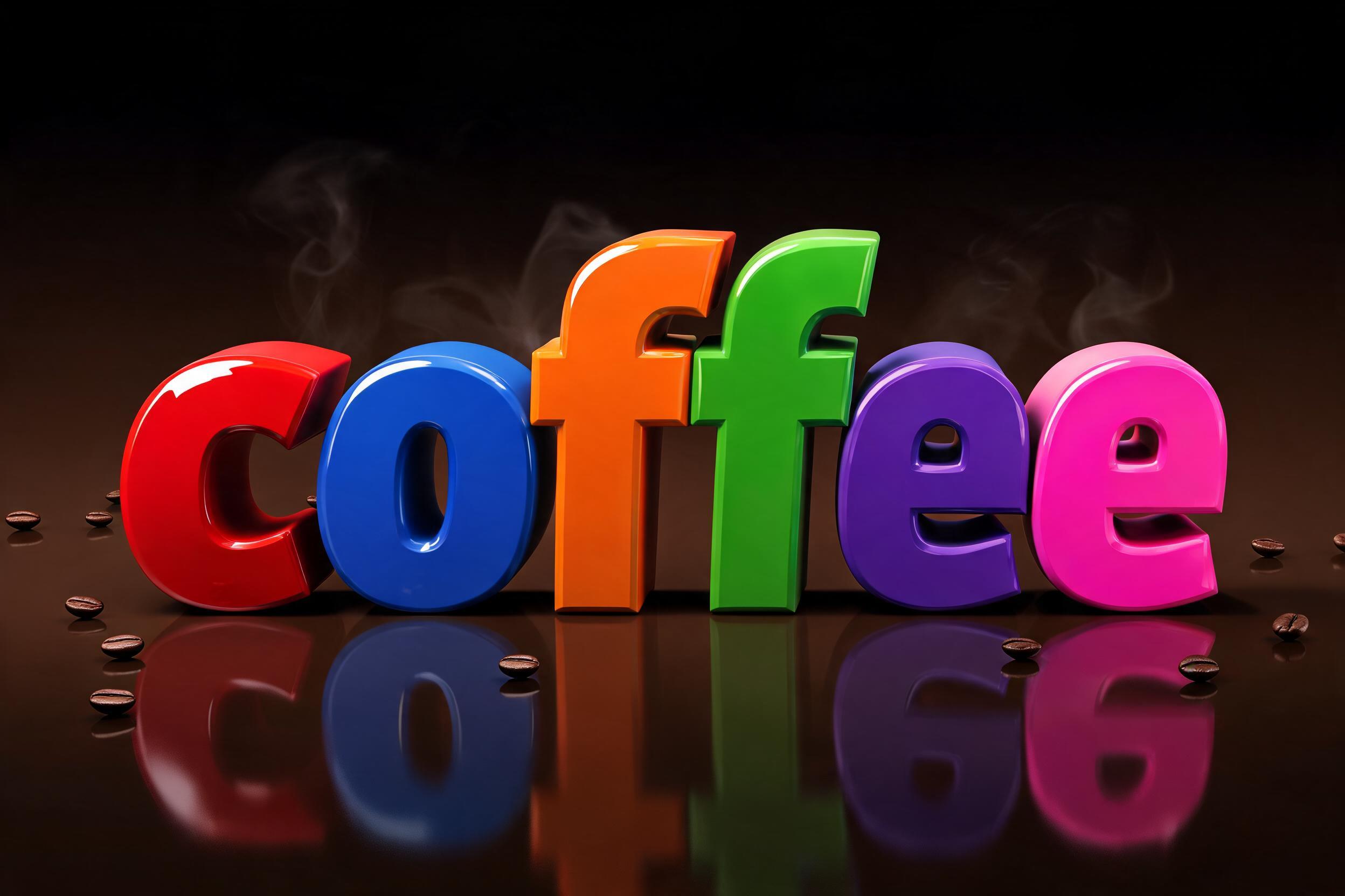 "coffee" — 3d Bold | AI Text Effect Generator