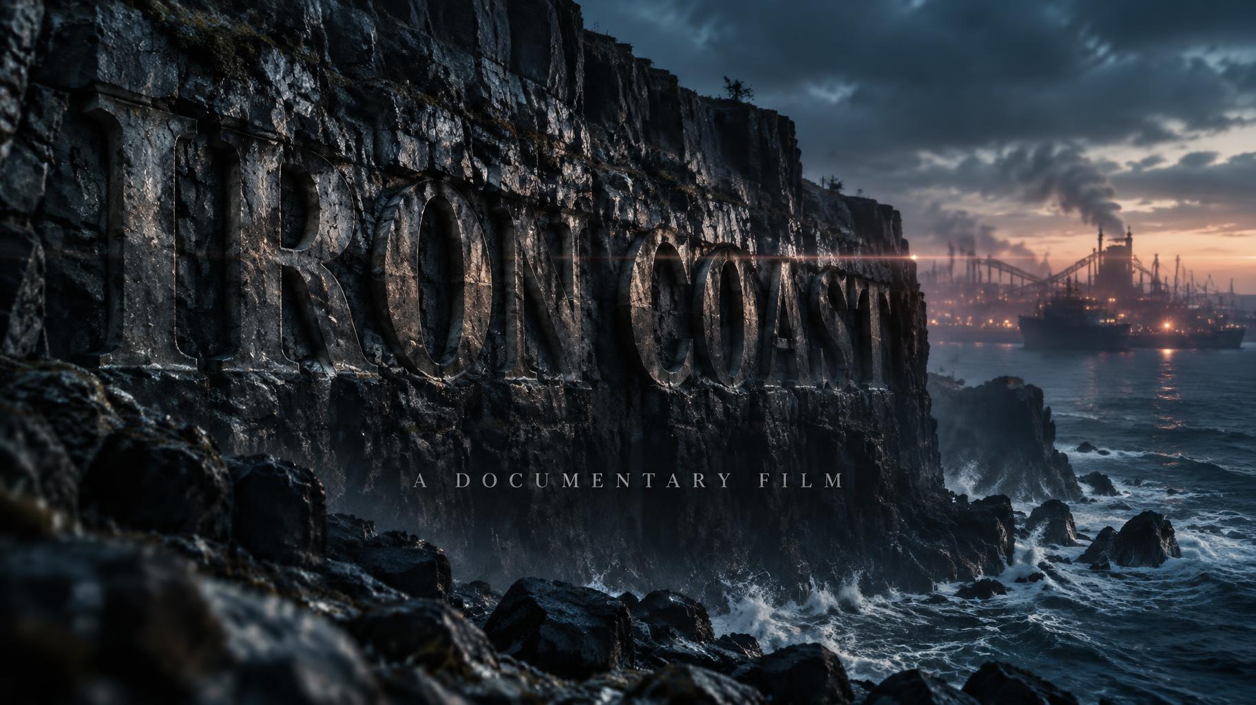 "IRON COAST
A DOCUMENTARY FILM" — Cinematic Netflix | AI Text Effect Generator