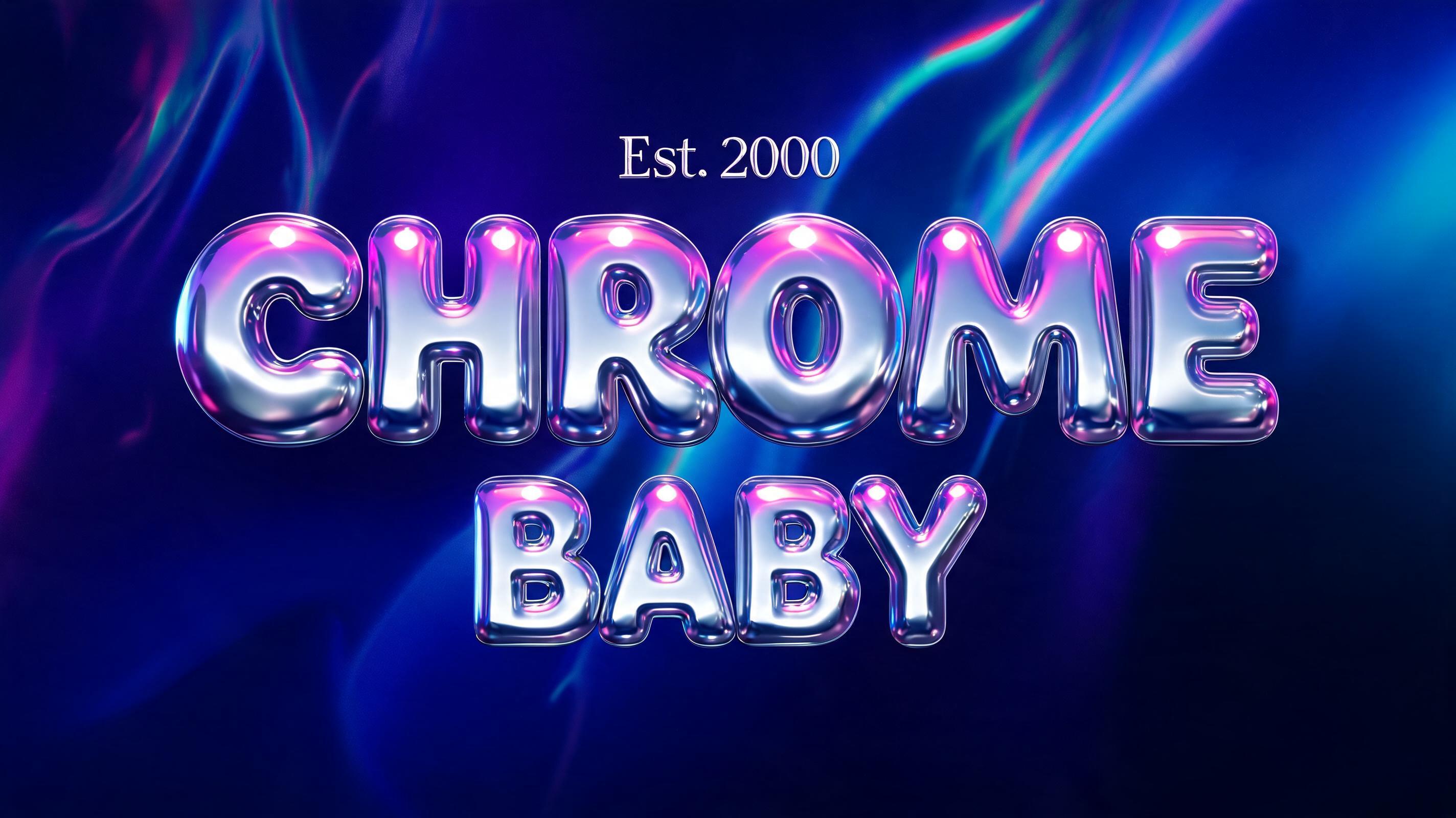 "Est. 2000
CHROME
BABY" — Y2k | AI Text Effect Generator