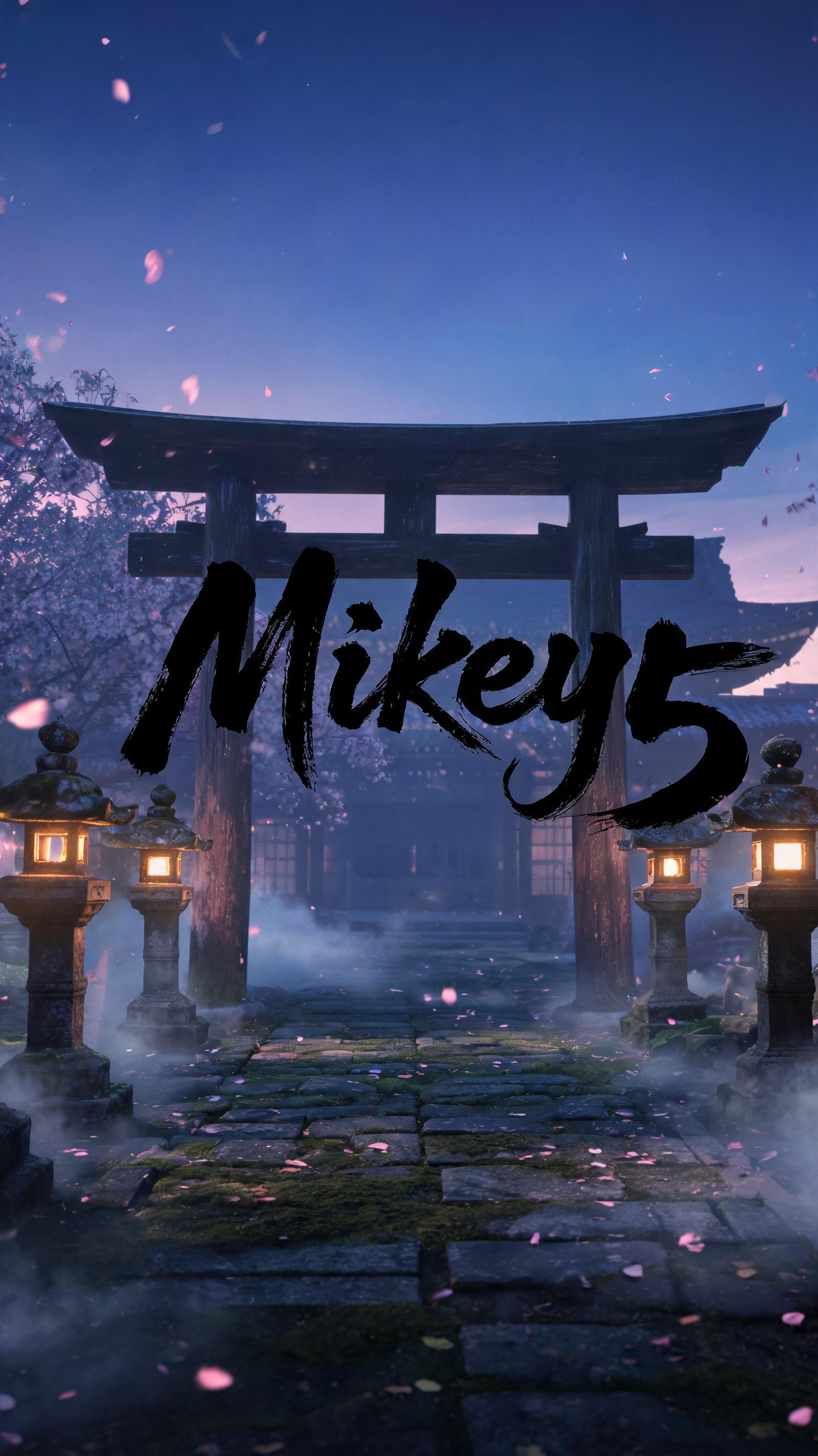 "Mikey 5" — Brush Japanese Ink | AI Text Effect Generator