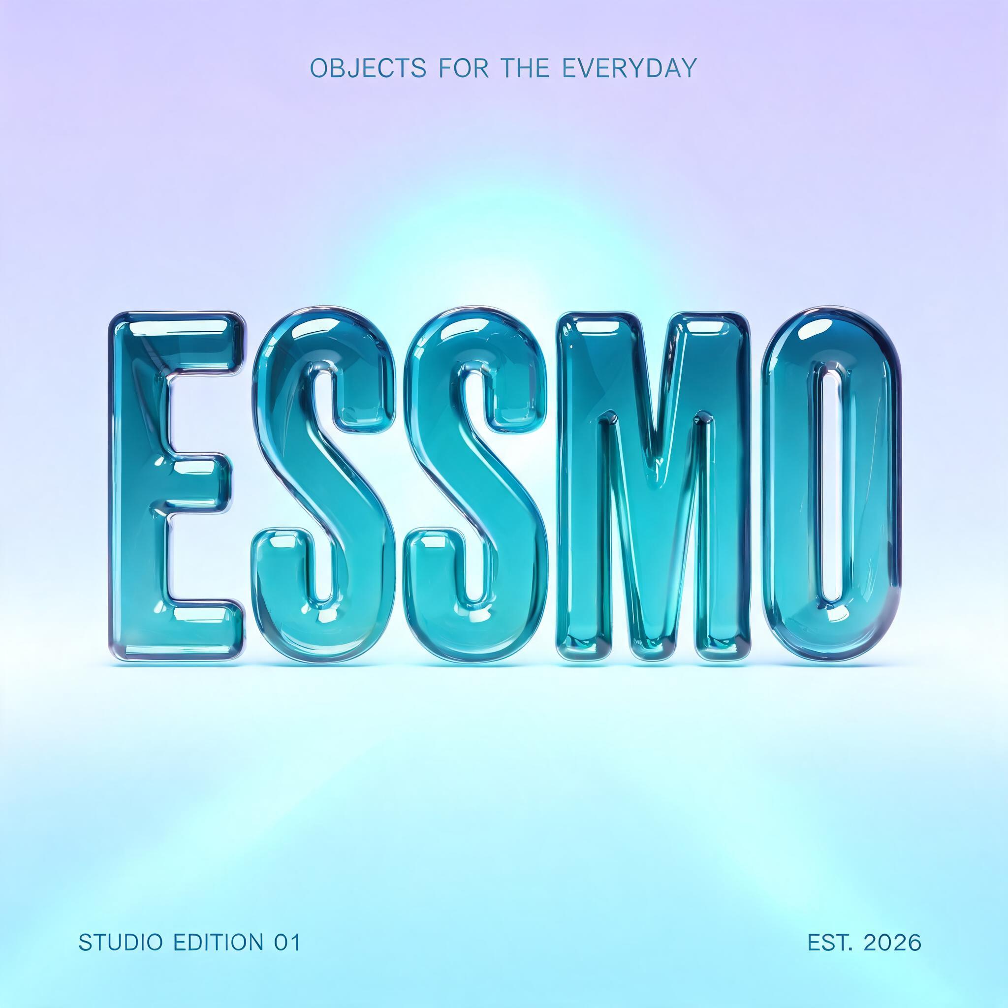 "Essmo" — Glass Liquid | AI Text Effect Generator