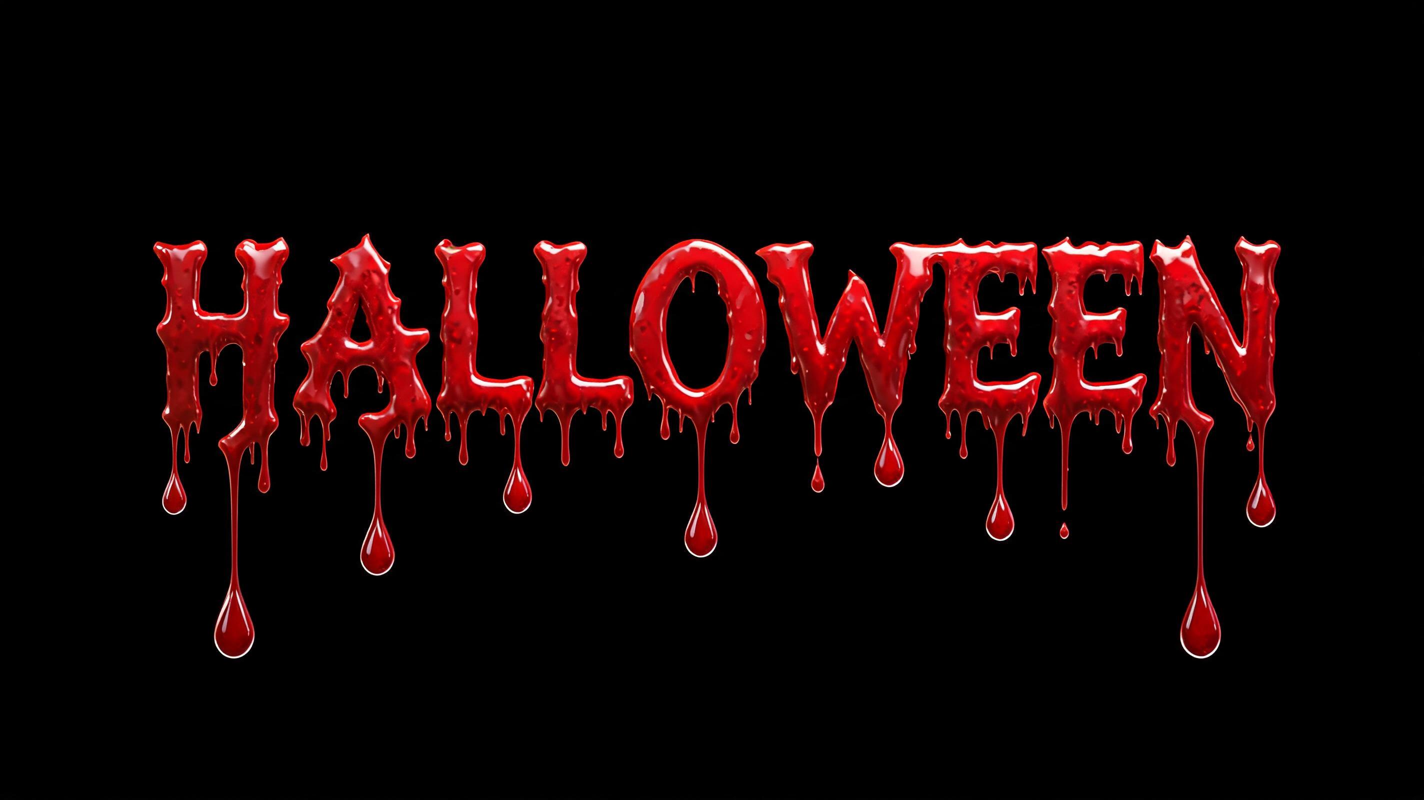 "HALLOWEEN" — Drip Font Blood text effect