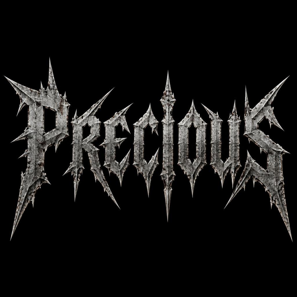 "Precious" — Gothic text effect