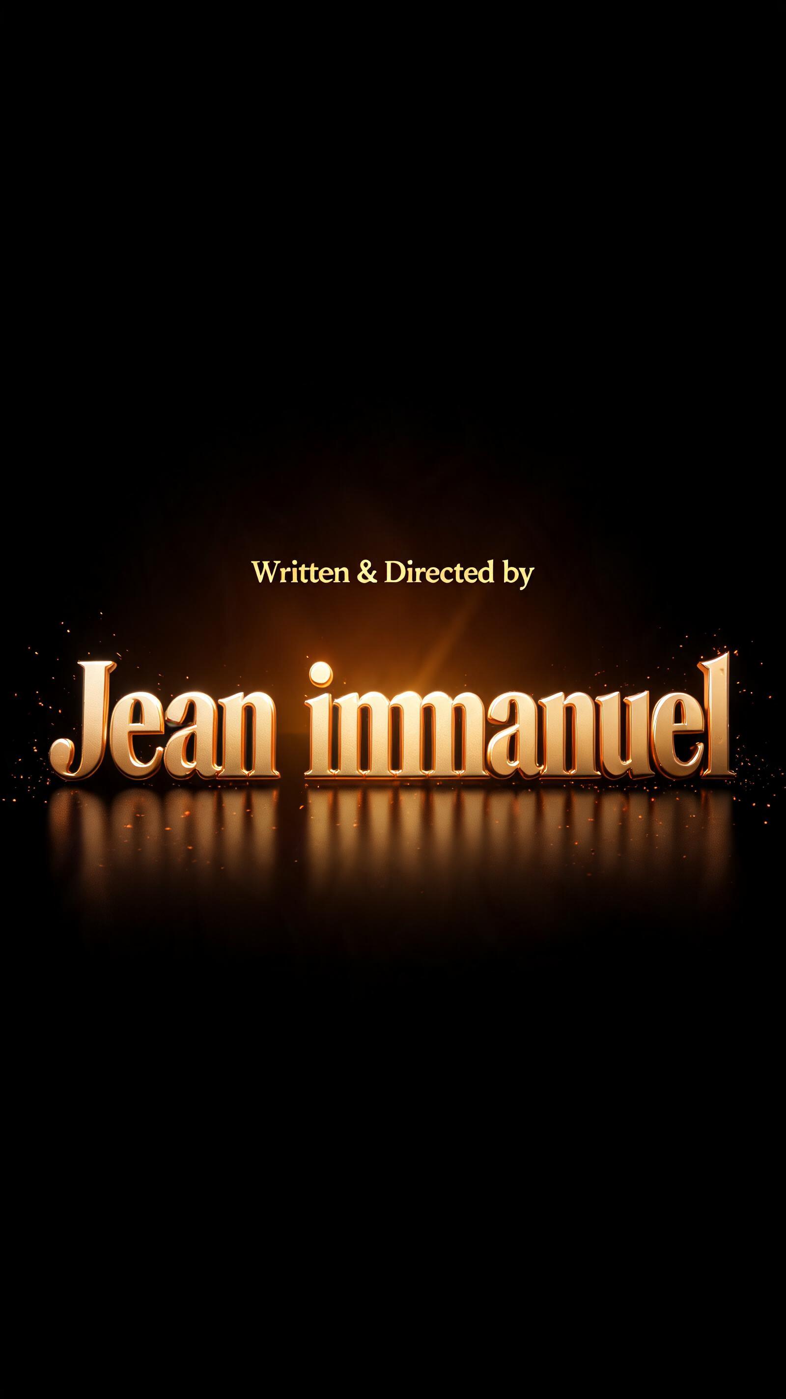 "Written & Directed by
     Jean immanuel" — 3d Bold Gold | AI Text Effect Generator