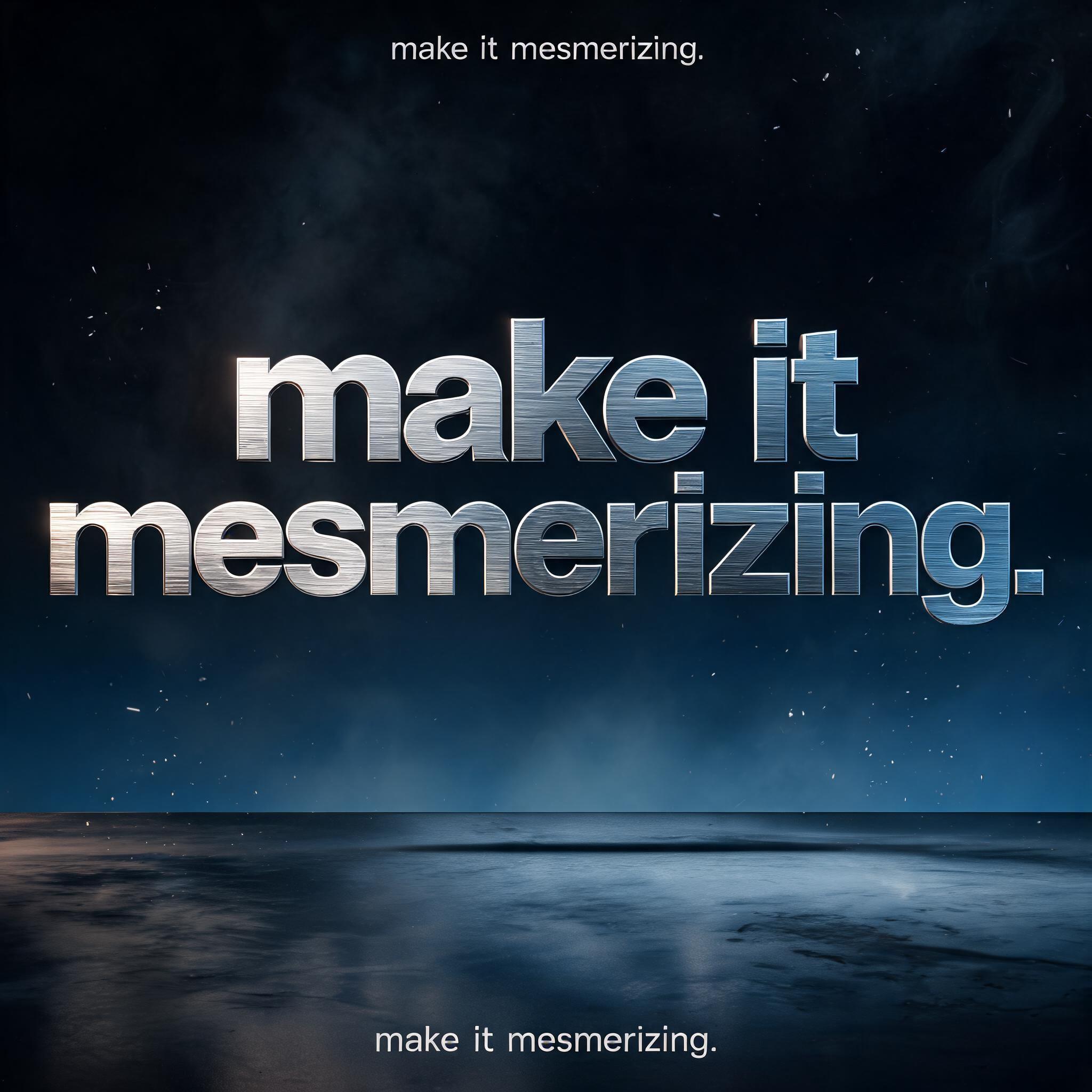 "make it mesmerizing." — Metallic | AI Text Effect Generator