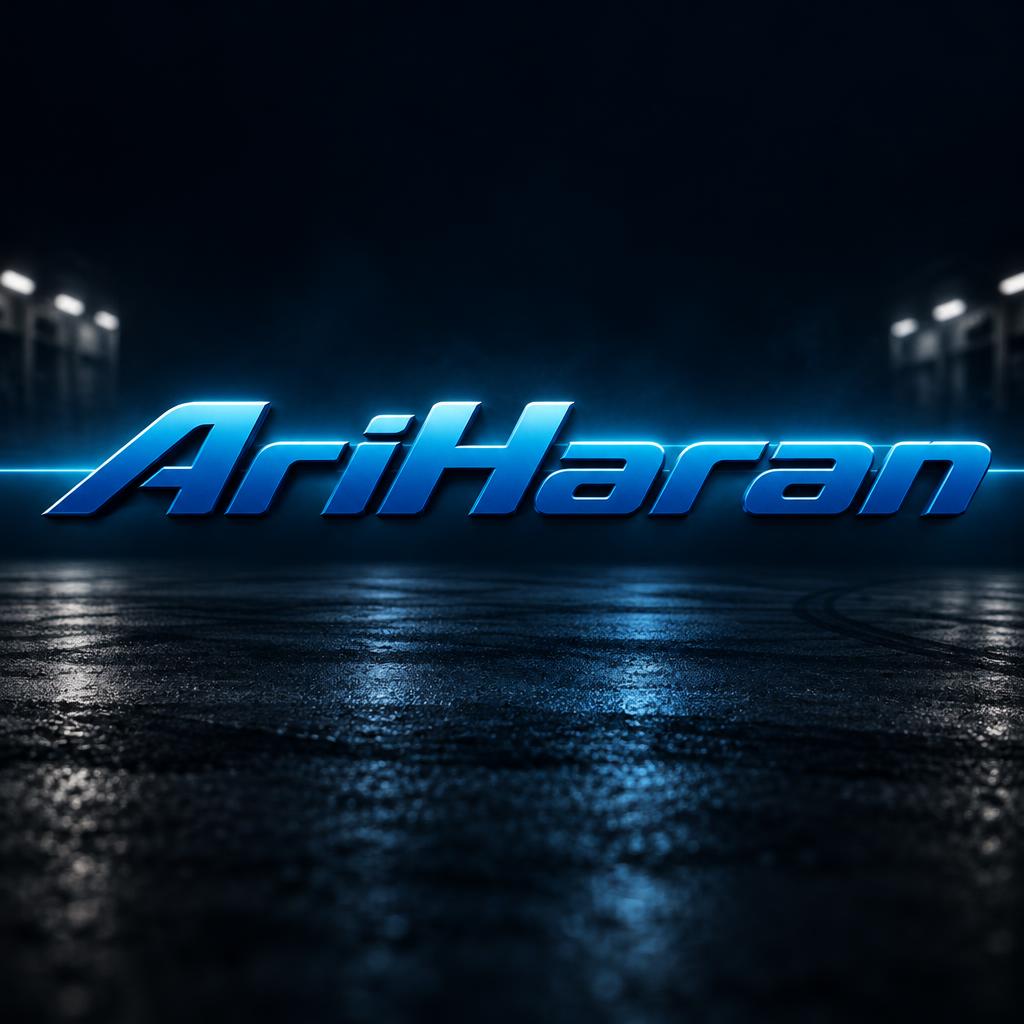 "AriHaran" —  | AI Text Effect Generator