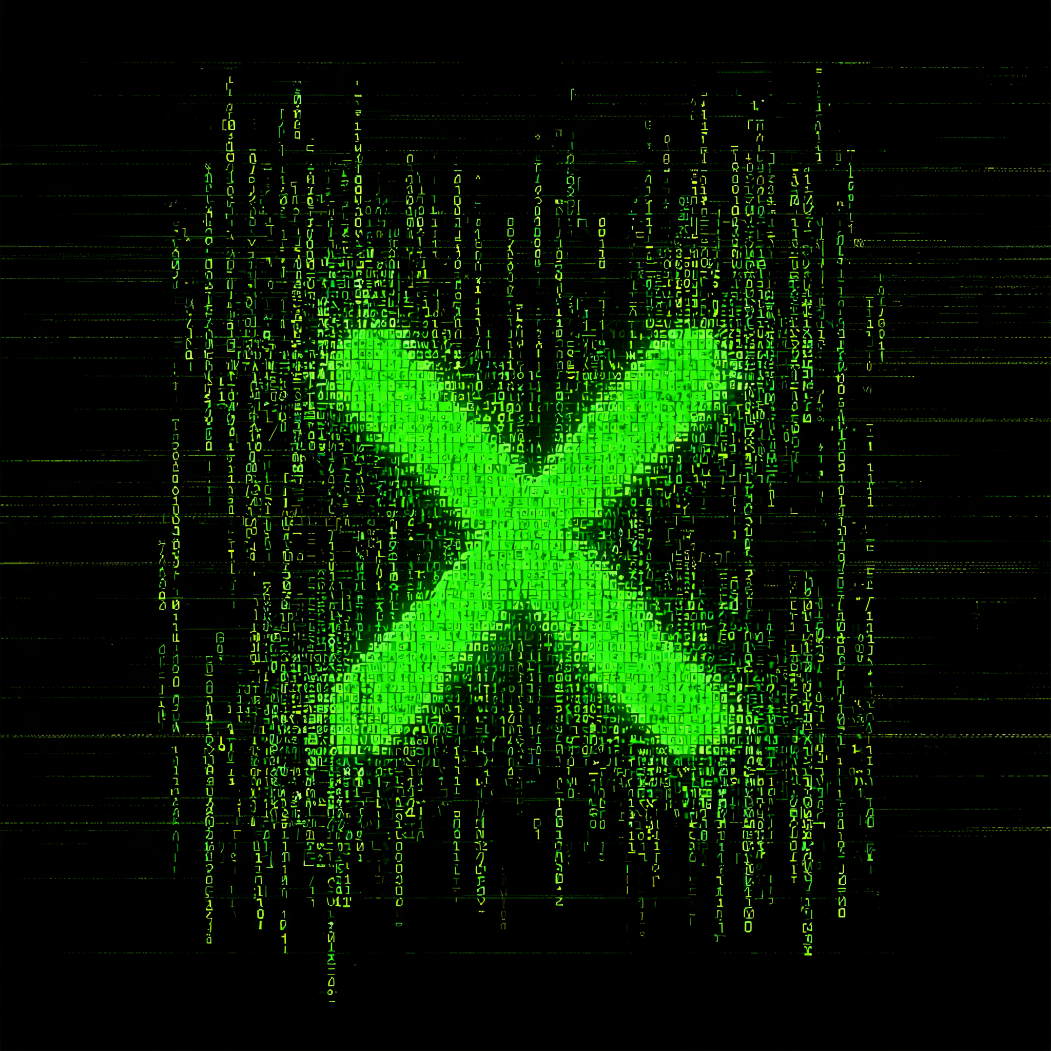 "X" — Cyberpunk Data Stream | AI Text Effect Generator