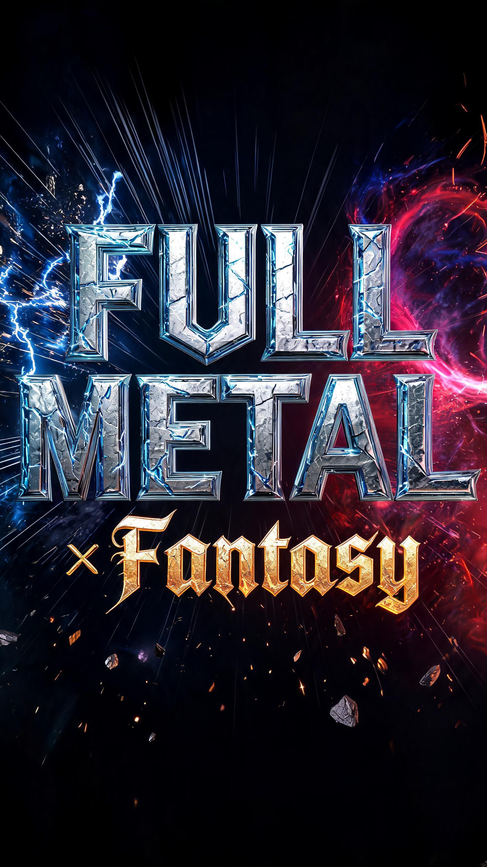 "FULL METAL × Fantasy" — Superhero | AI Text Effect Generator