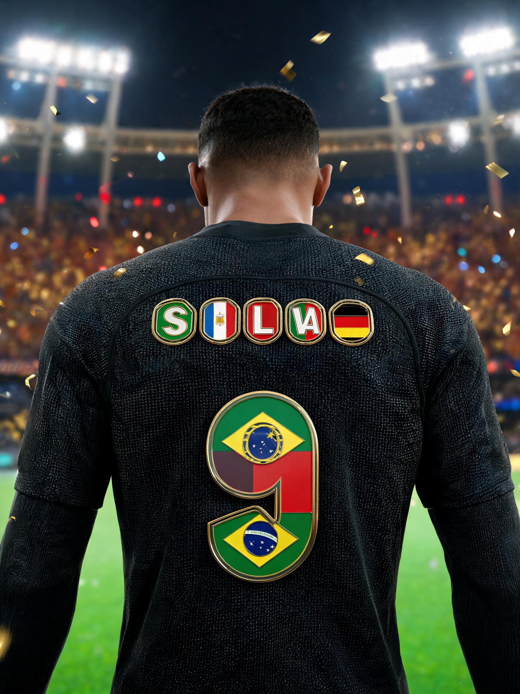 "SILVA
9" — Sports Football | AI Text Effect Generator