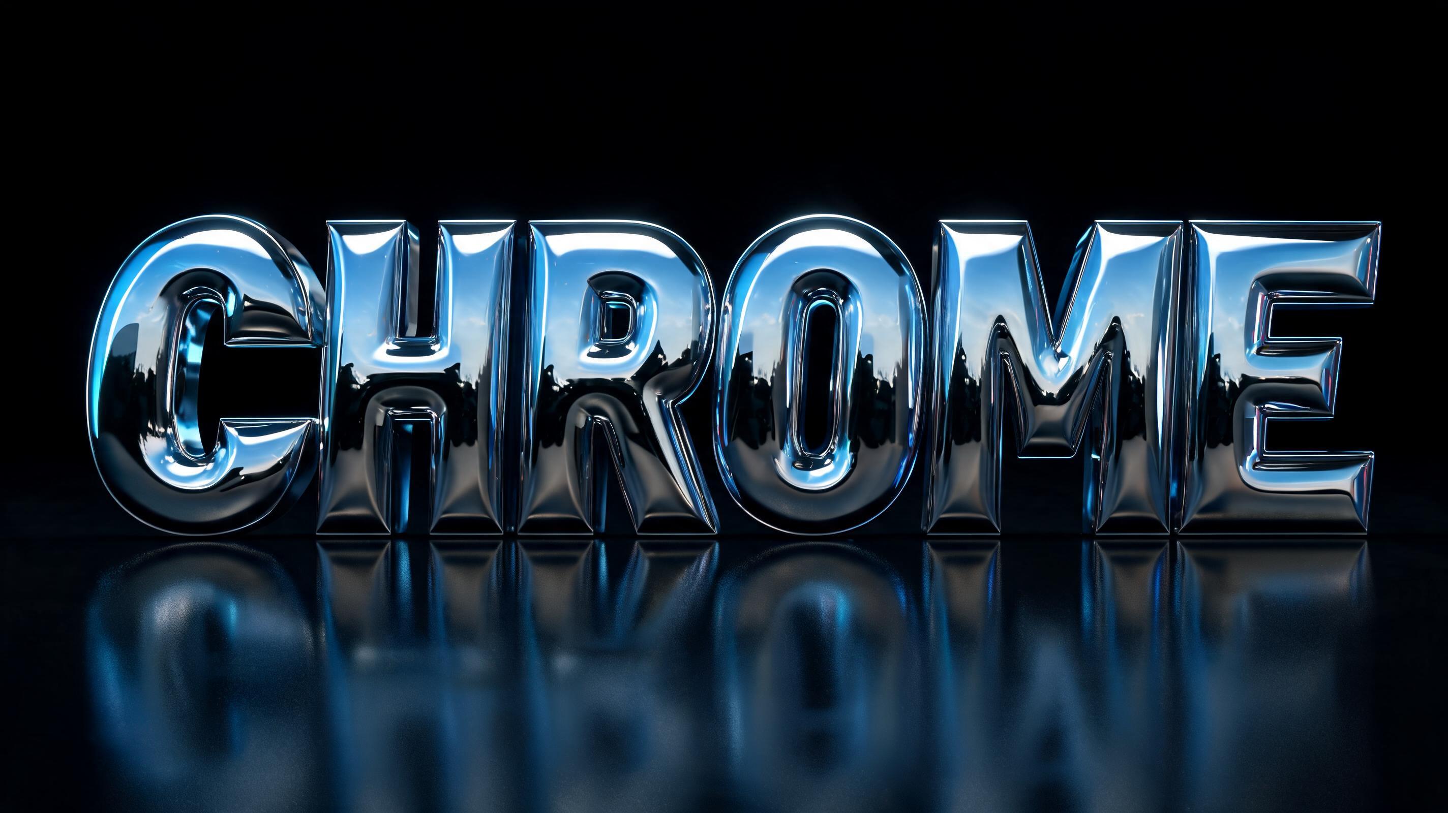 "CHROME" — Cyberpunk Chrome | AI Text Effect Generator