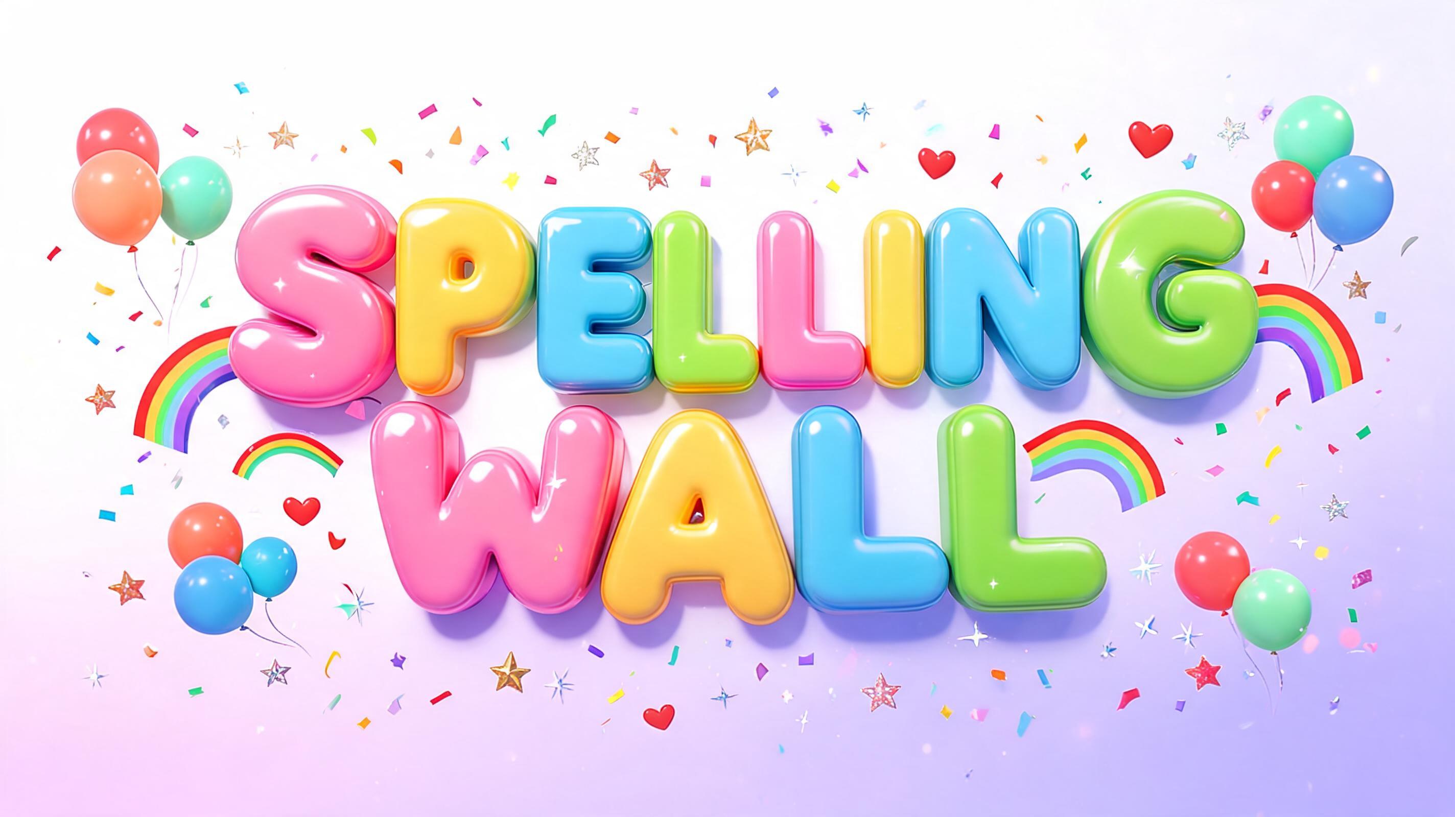 "SPELLING WALL" — Kids Gift text effect