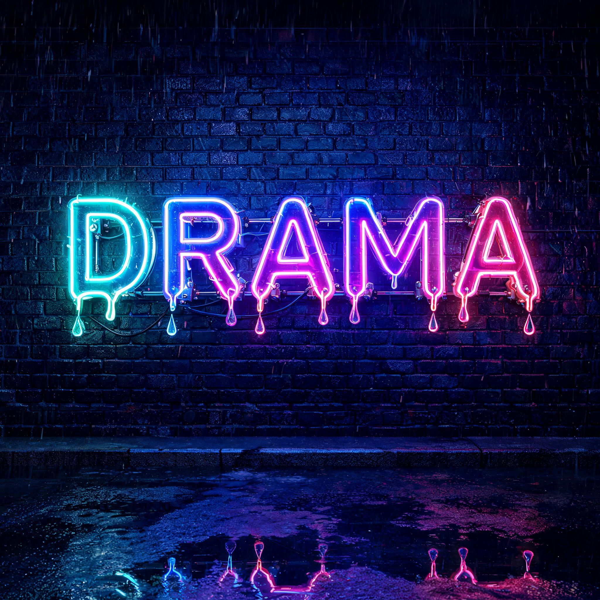 "DRAMA" — Neon Glow | AI Text Effect Generator