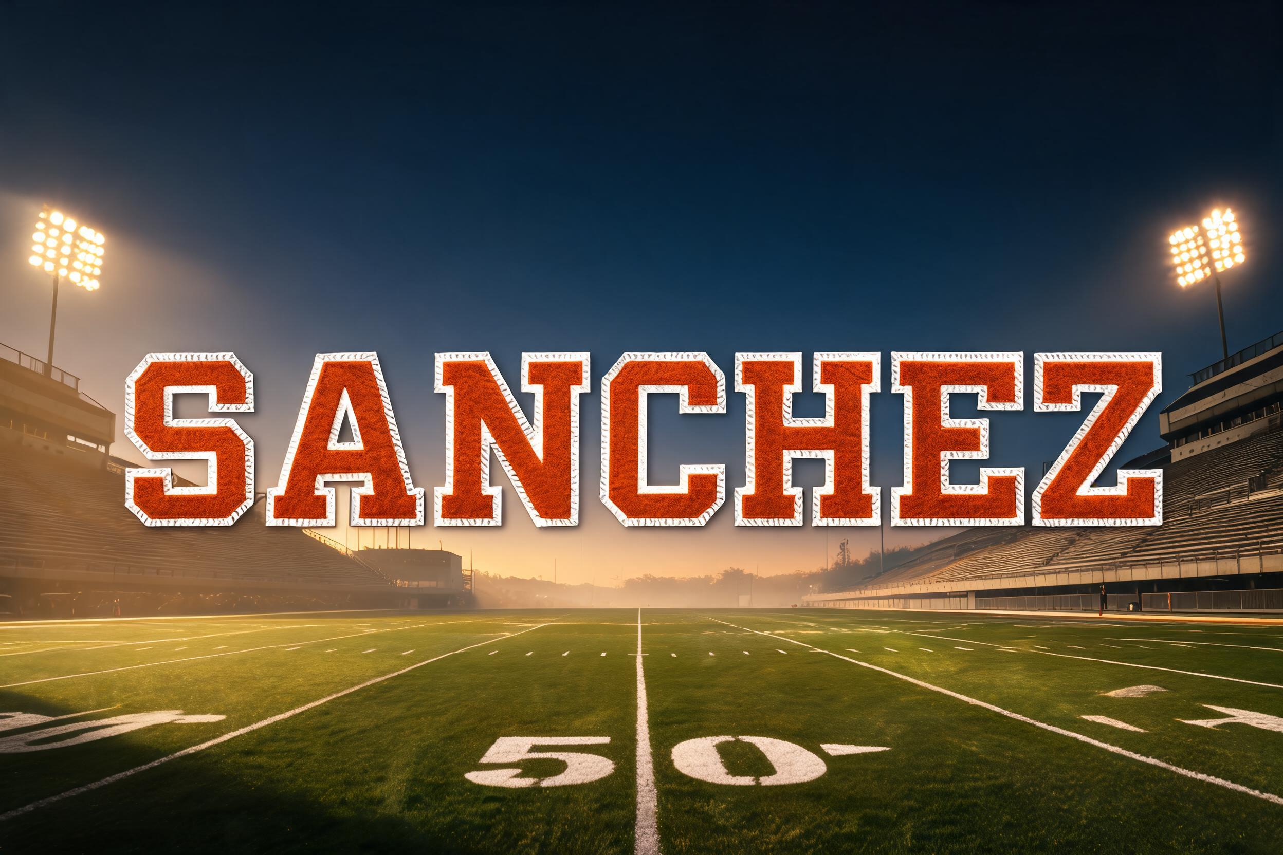 "SANCHEZ" —  | AI Text Effect Generator