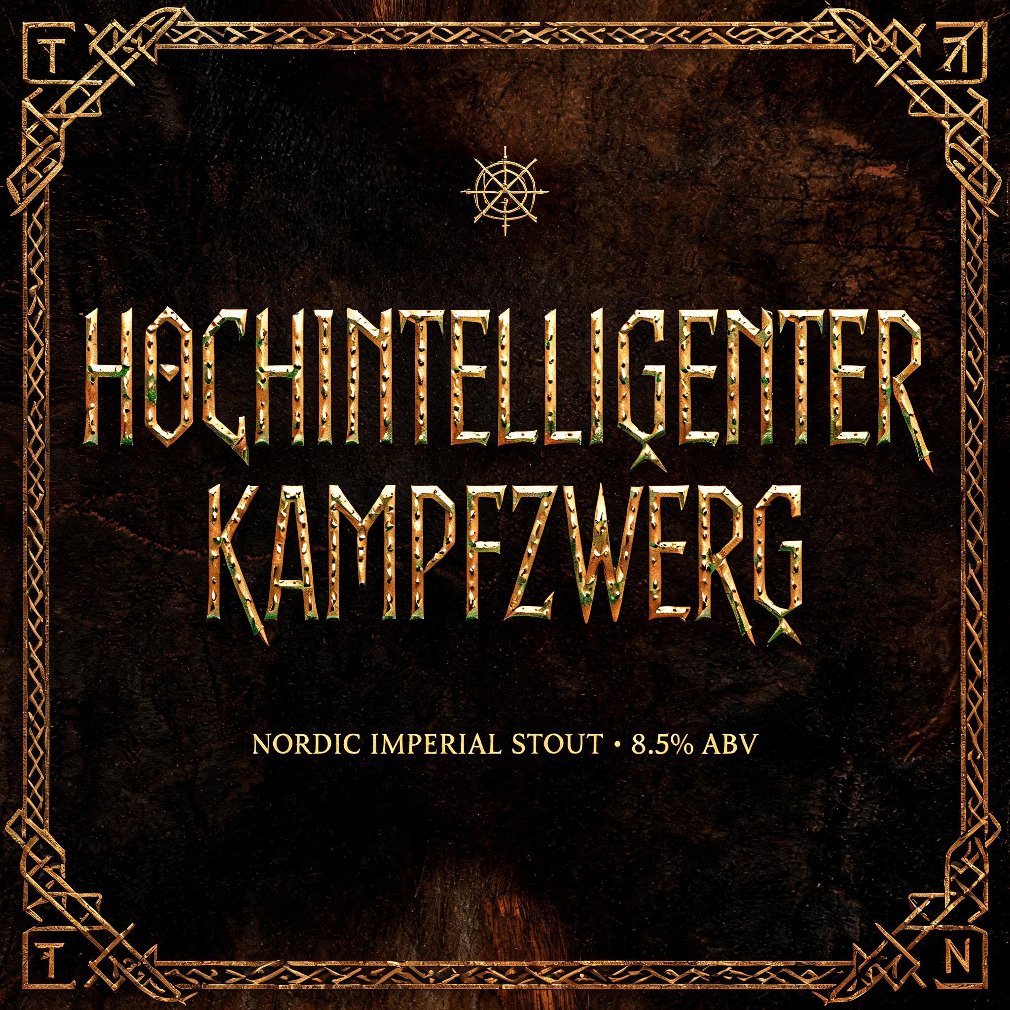 "Hochintelligenter Kampfzwerg" — Viking | AI Text Effect Generator