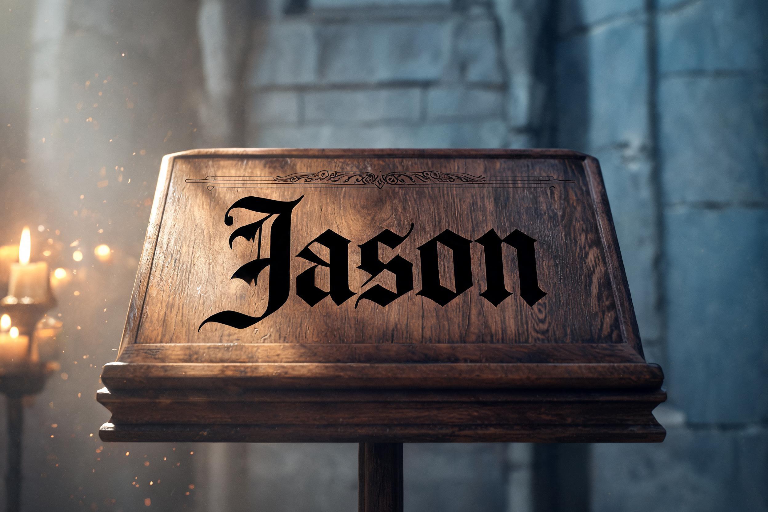 "Jason" —  | AI Text Effect Generator