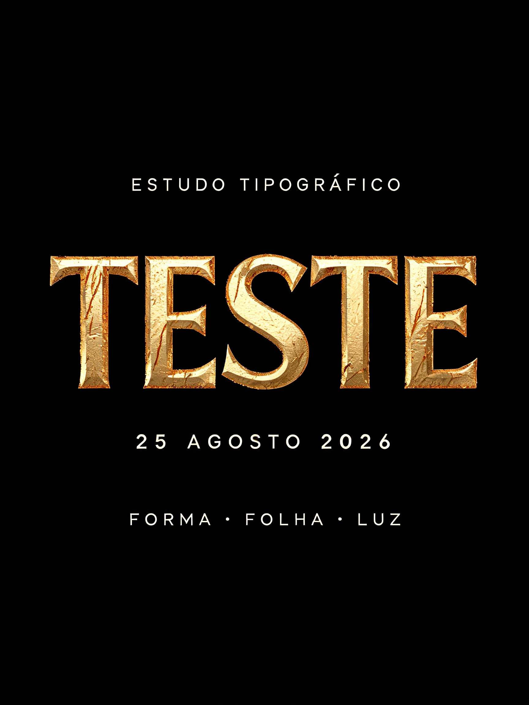 "teste" — Metallic | AI Text Effect Generator