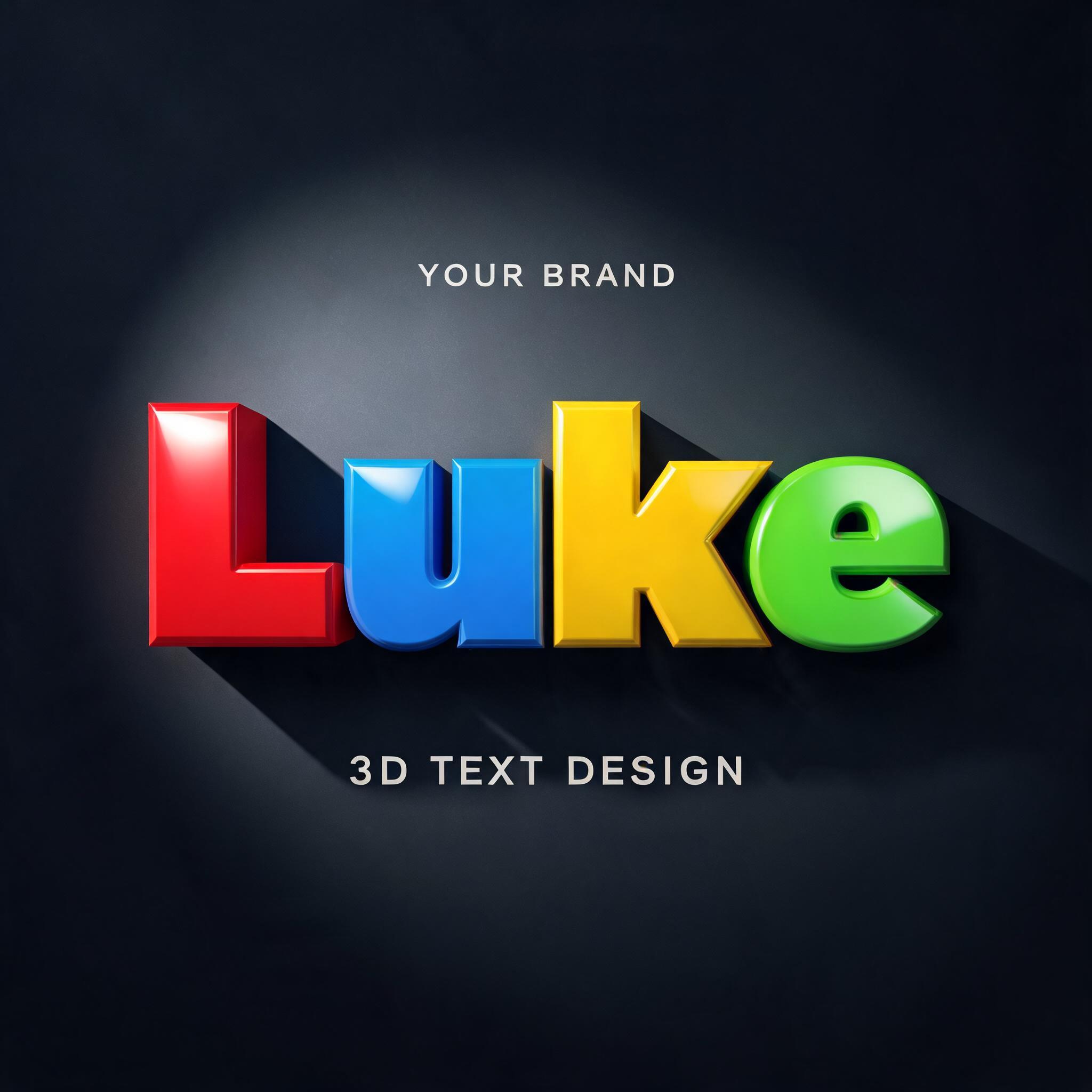 "Luke" — 3d Bold | AI Text Effect Generator