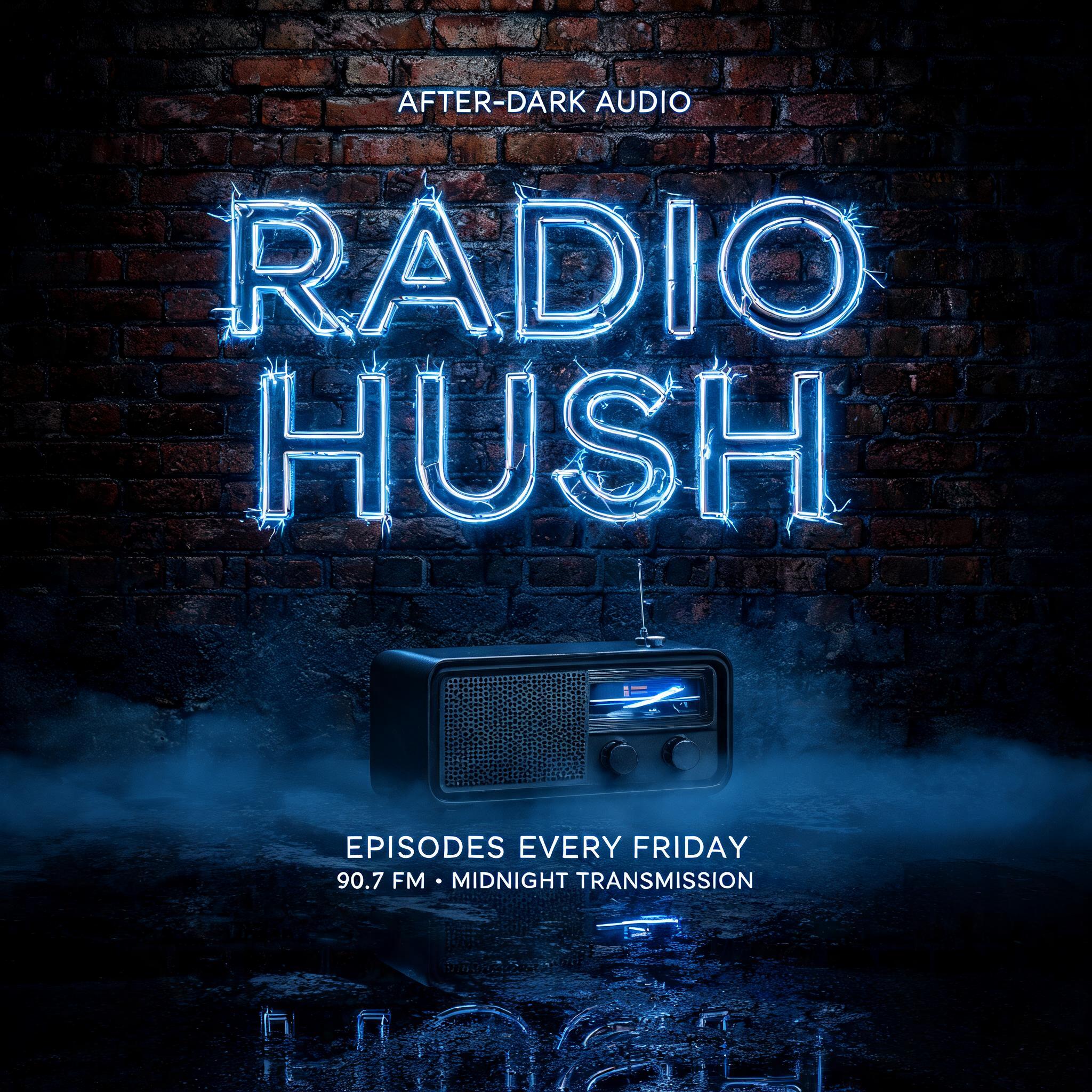 RADIO HUSH
AFTER-DARK AUDIO
EPISODES EVERY FRIDAY
90.7 FM • MIDNIGHT TRANSMISSION