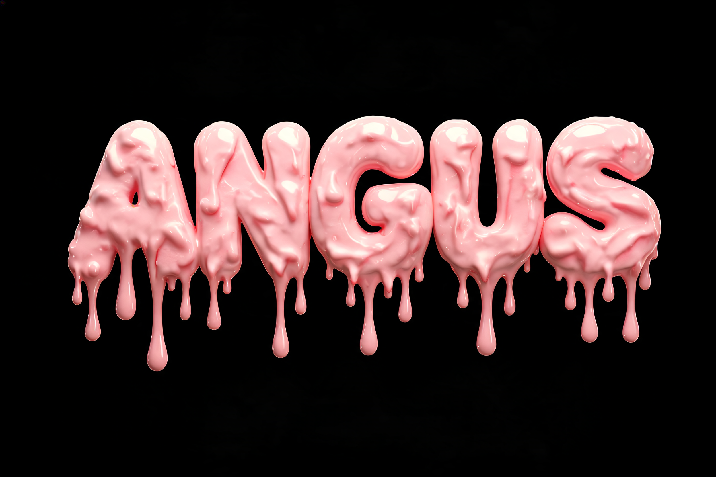 "Angus" — Drip Font Ice | AI Text Effect Generator