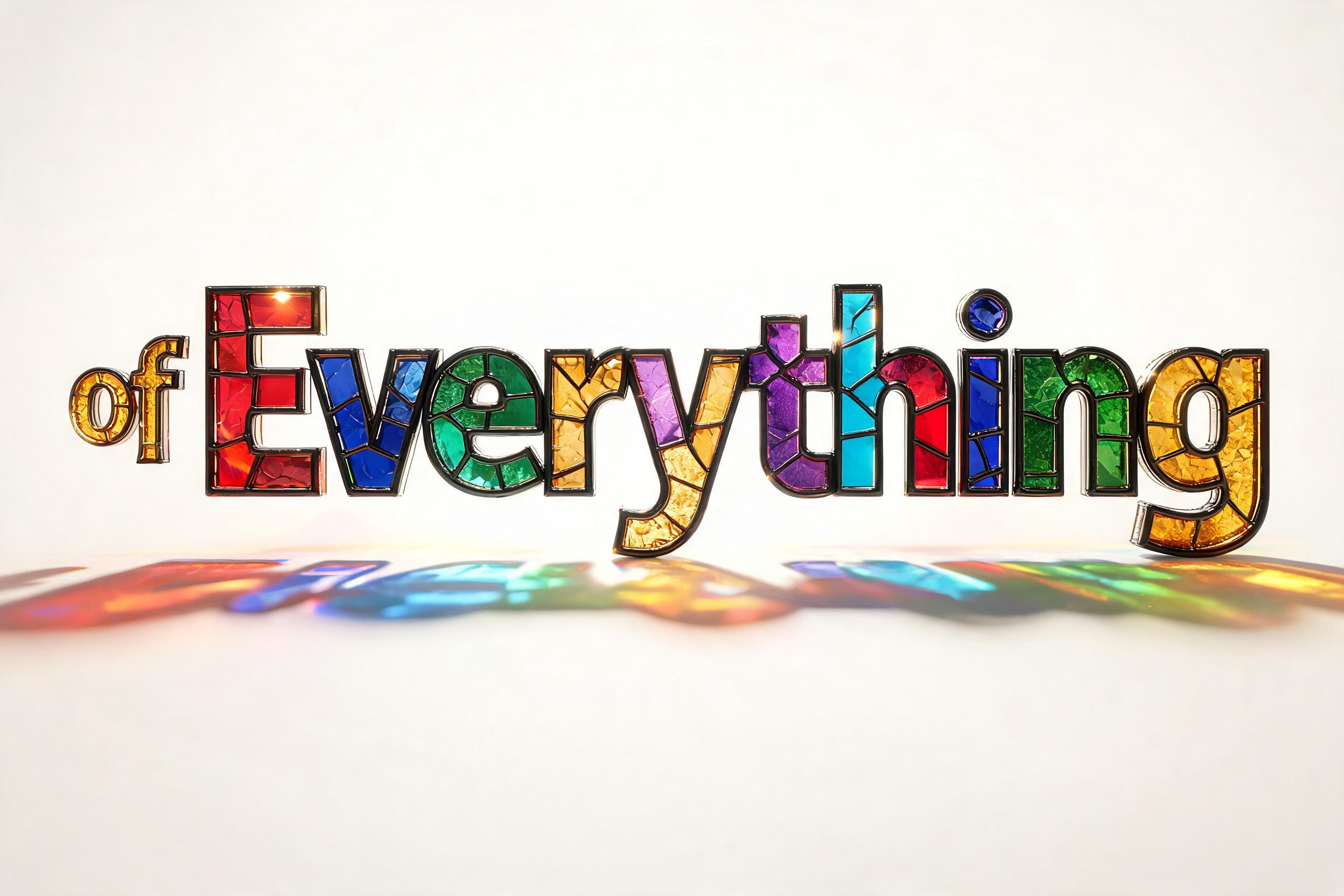 "of Everything" — Glass Color | AI Text Effect Generator