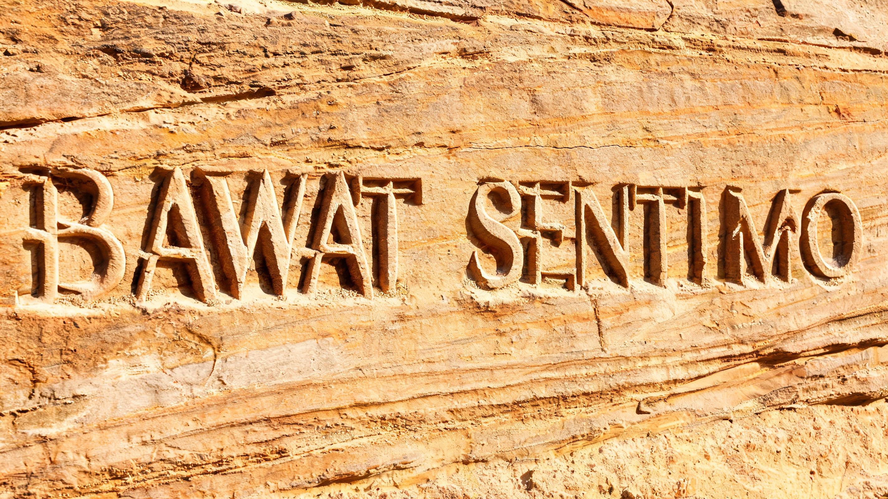"BAWAT SENTIMO" — Sand Stone | AI Text Effect Generator