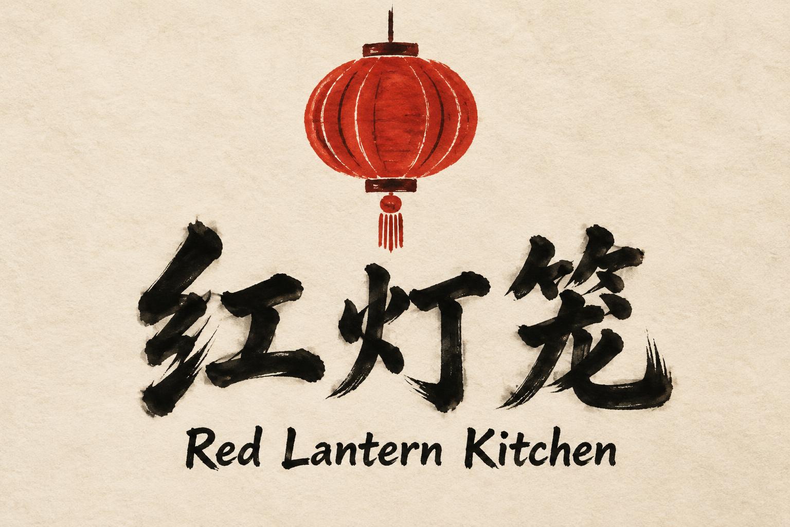 "红灯笼
Red Lantern Kitchen" — Brush Chinese Ink | AI Text Effect Generator