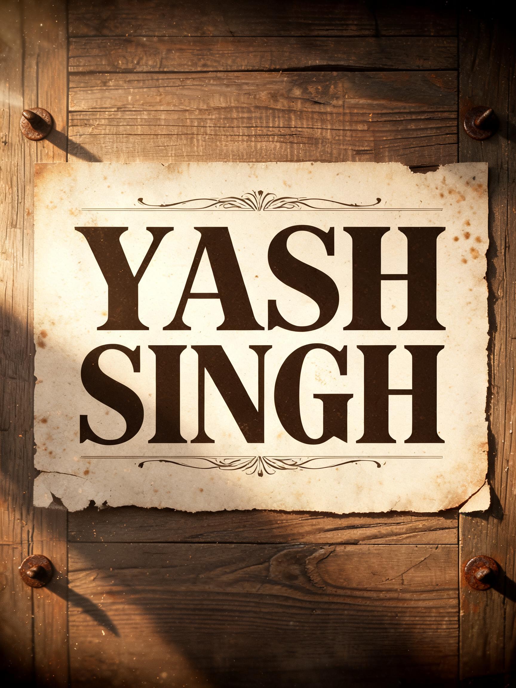 "YASH SINGH" —  | AI Text Effect Generator