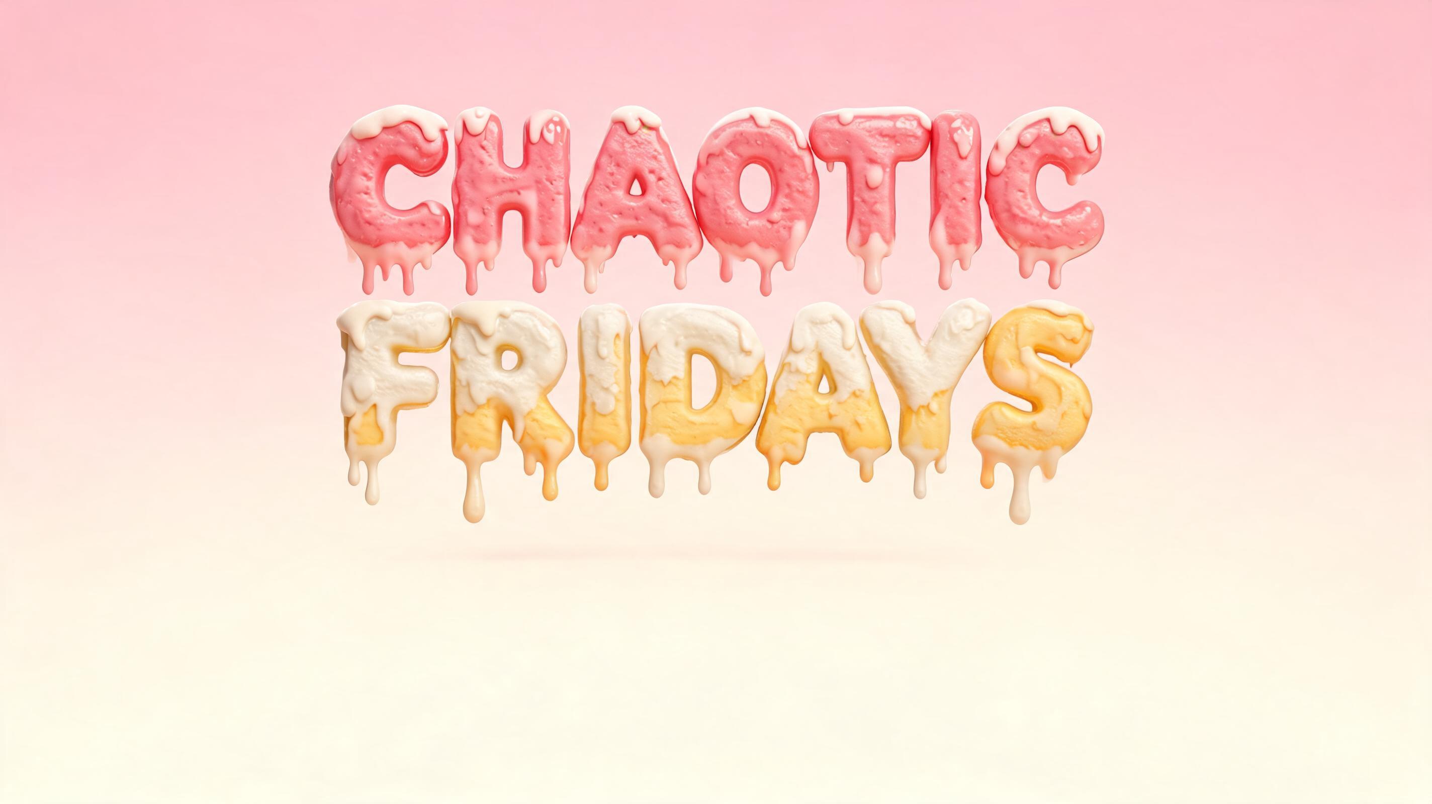 "CHAOTIC
FRIDAYS" — Drip Font Ice text effect
