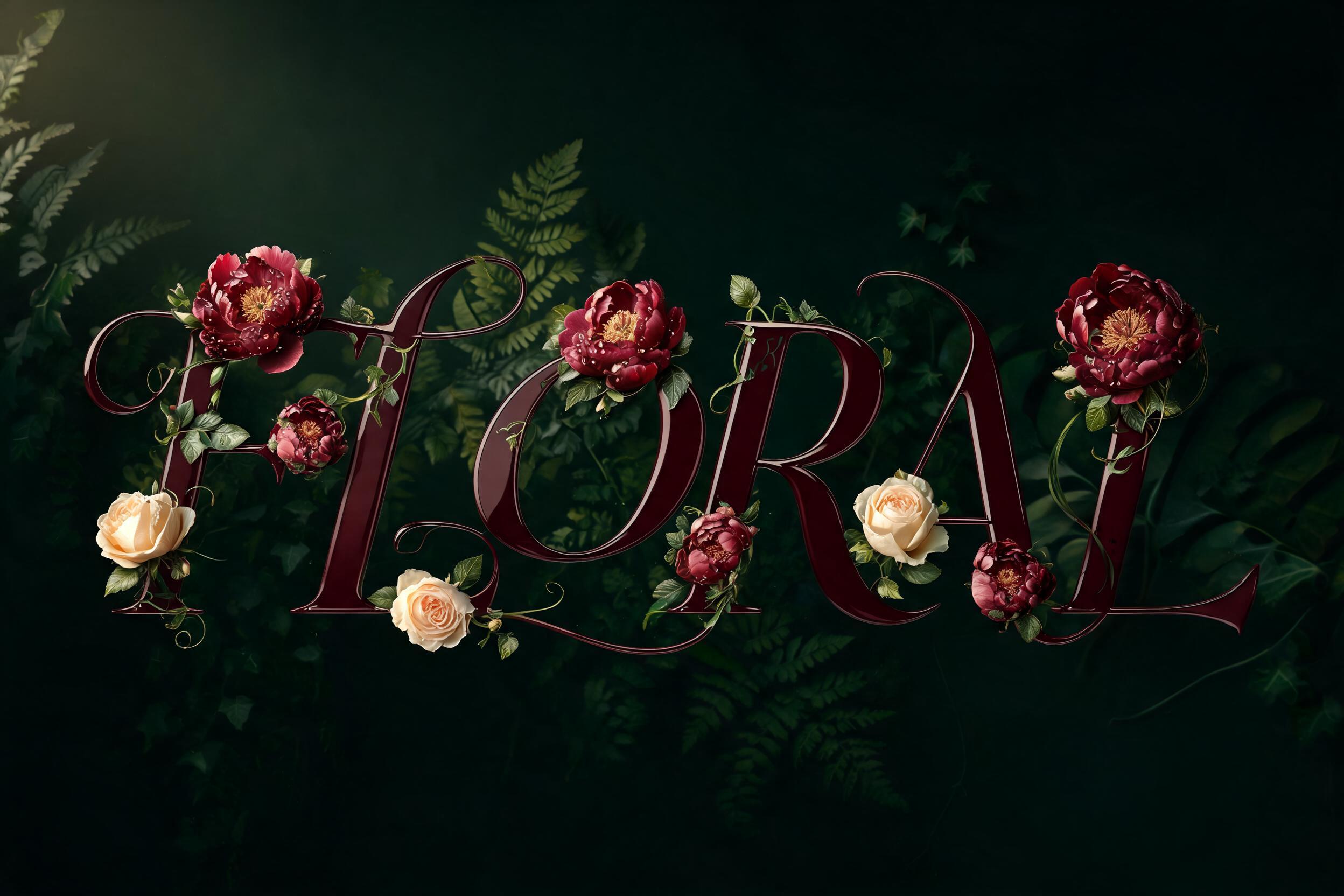 "Floral" — Floral | AI Text Effect Generator