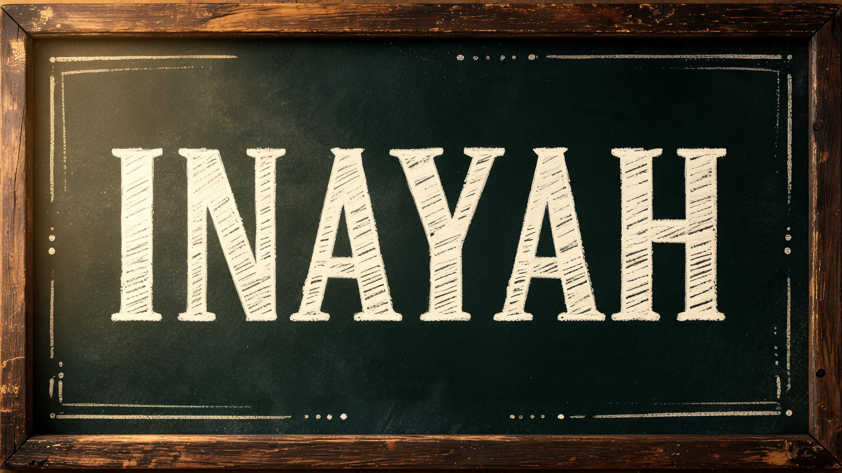 "INAYAH" — Chalk | AI Text Effect Generator
