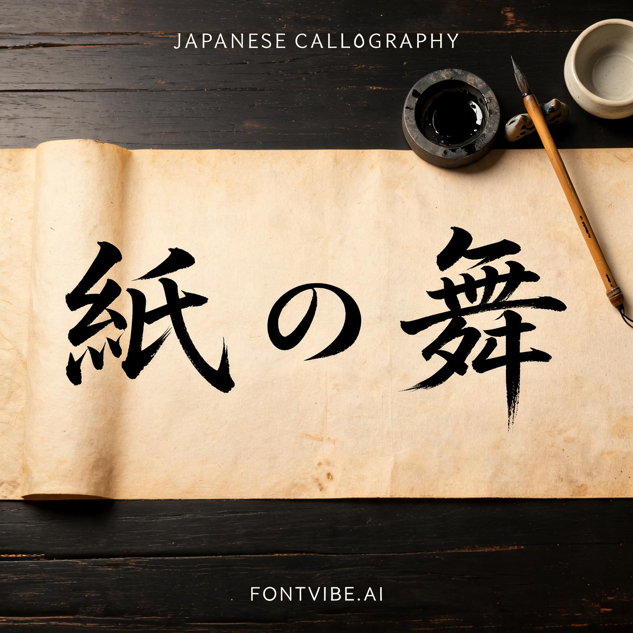 "纸の舞" — Brush Japanese Ink | AI Text Effect Generator