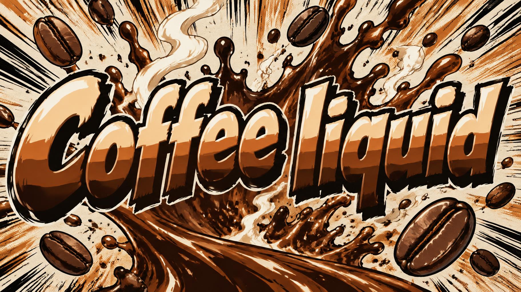"Coffee liquid" — Anime | AI Text Effect Generator