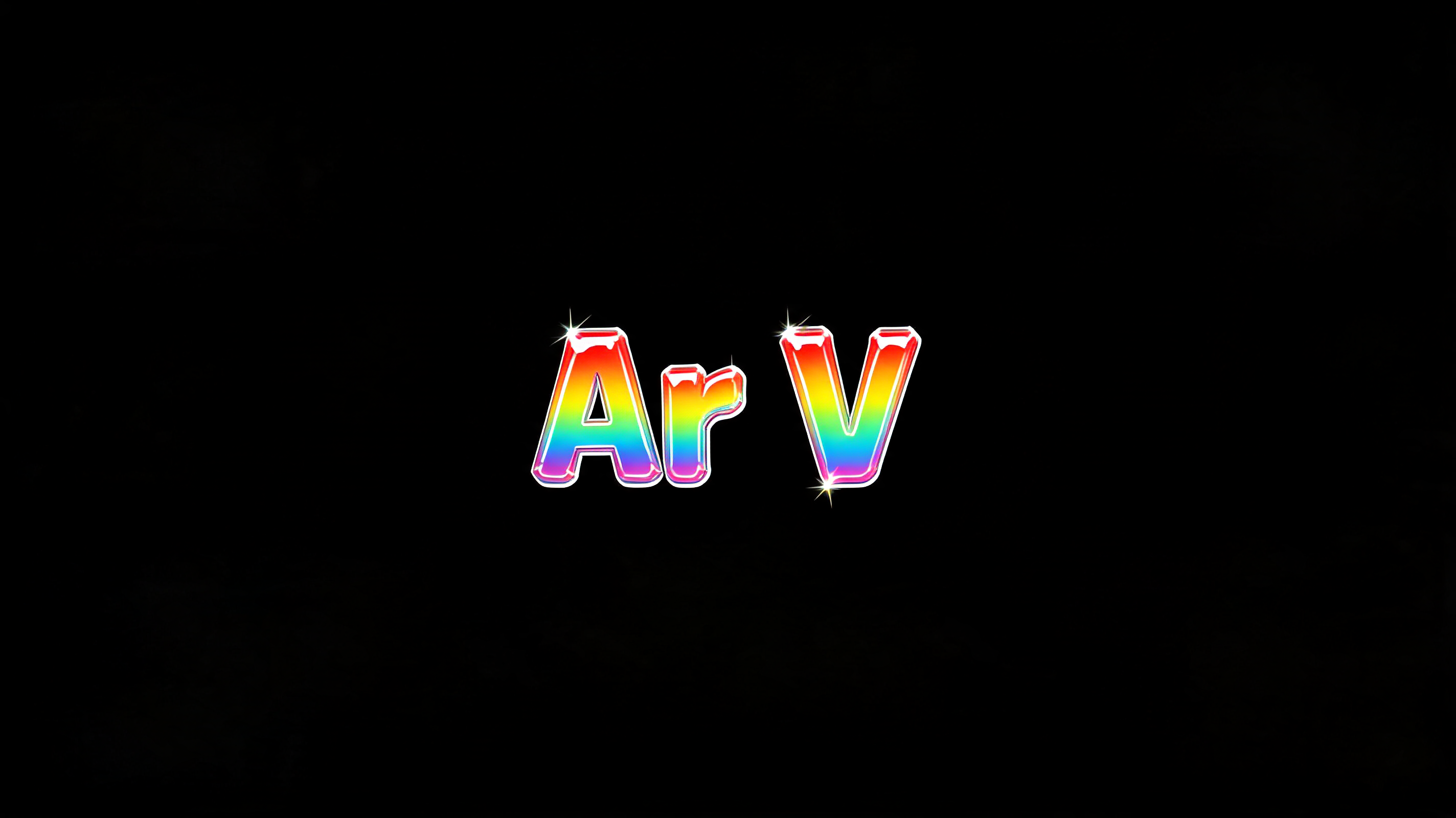 "Ar V" — Rainbow | AI Text Effect Generator
