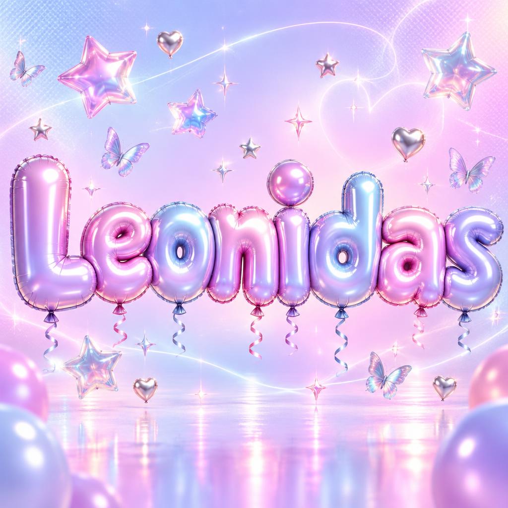 "Leonidas" — Y2k Bubbly | AI Text Effect Generator