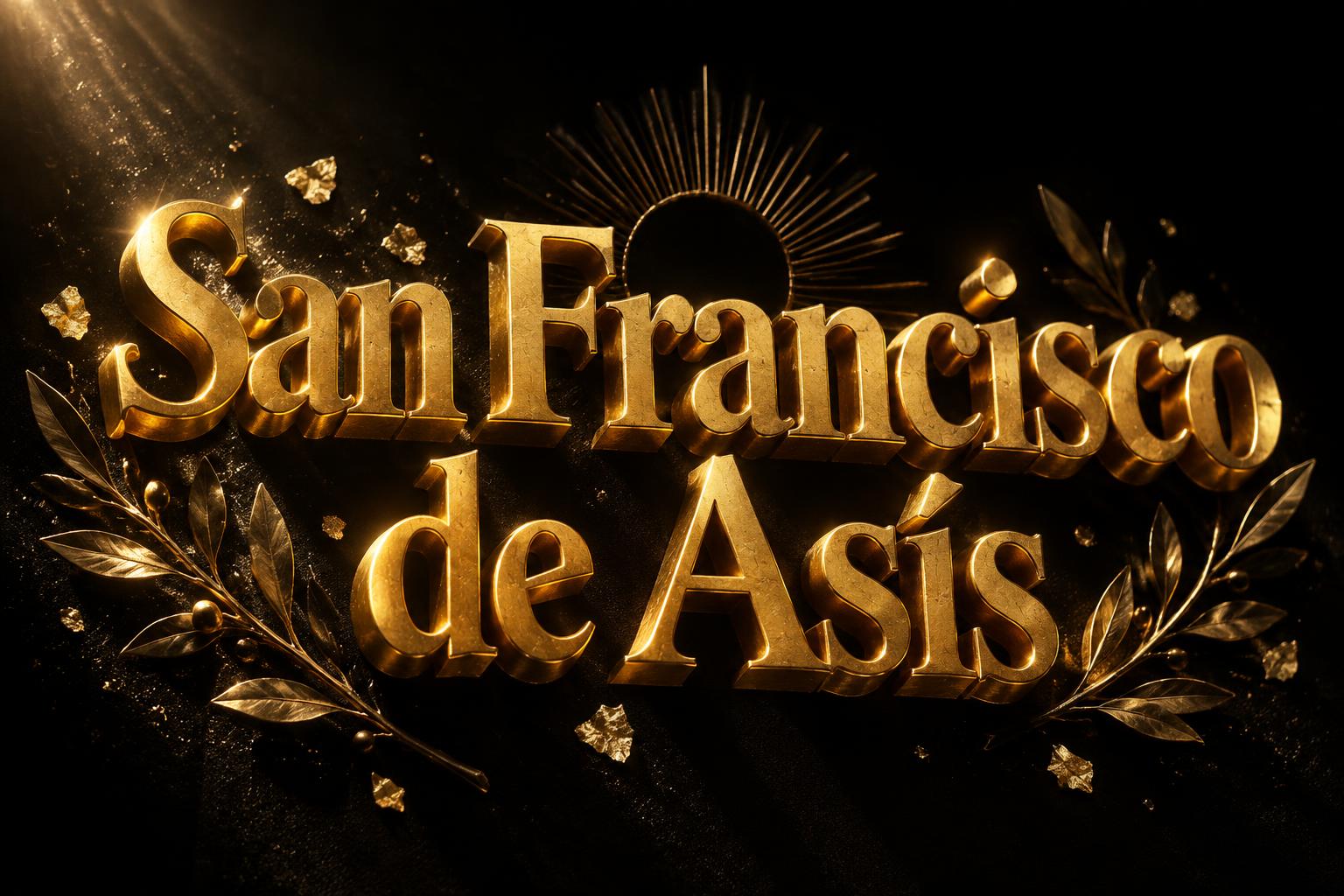 "San Francisco de Asís" — Luxury Gold | AI Text Effect Generator
