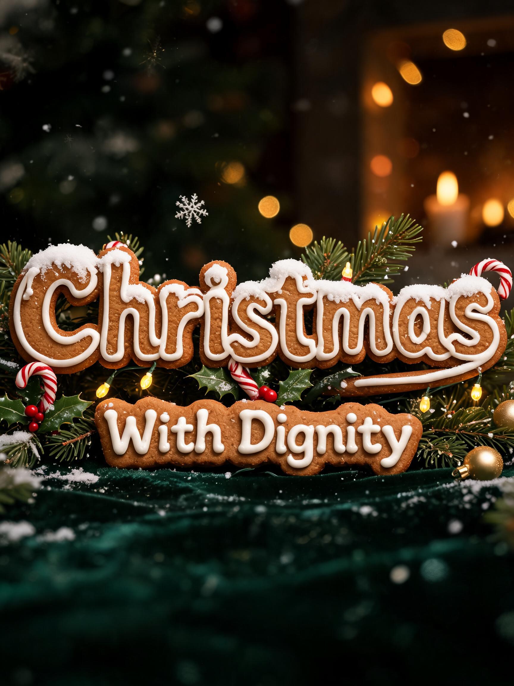 "Christmas With Dignity" — Christmas text effect