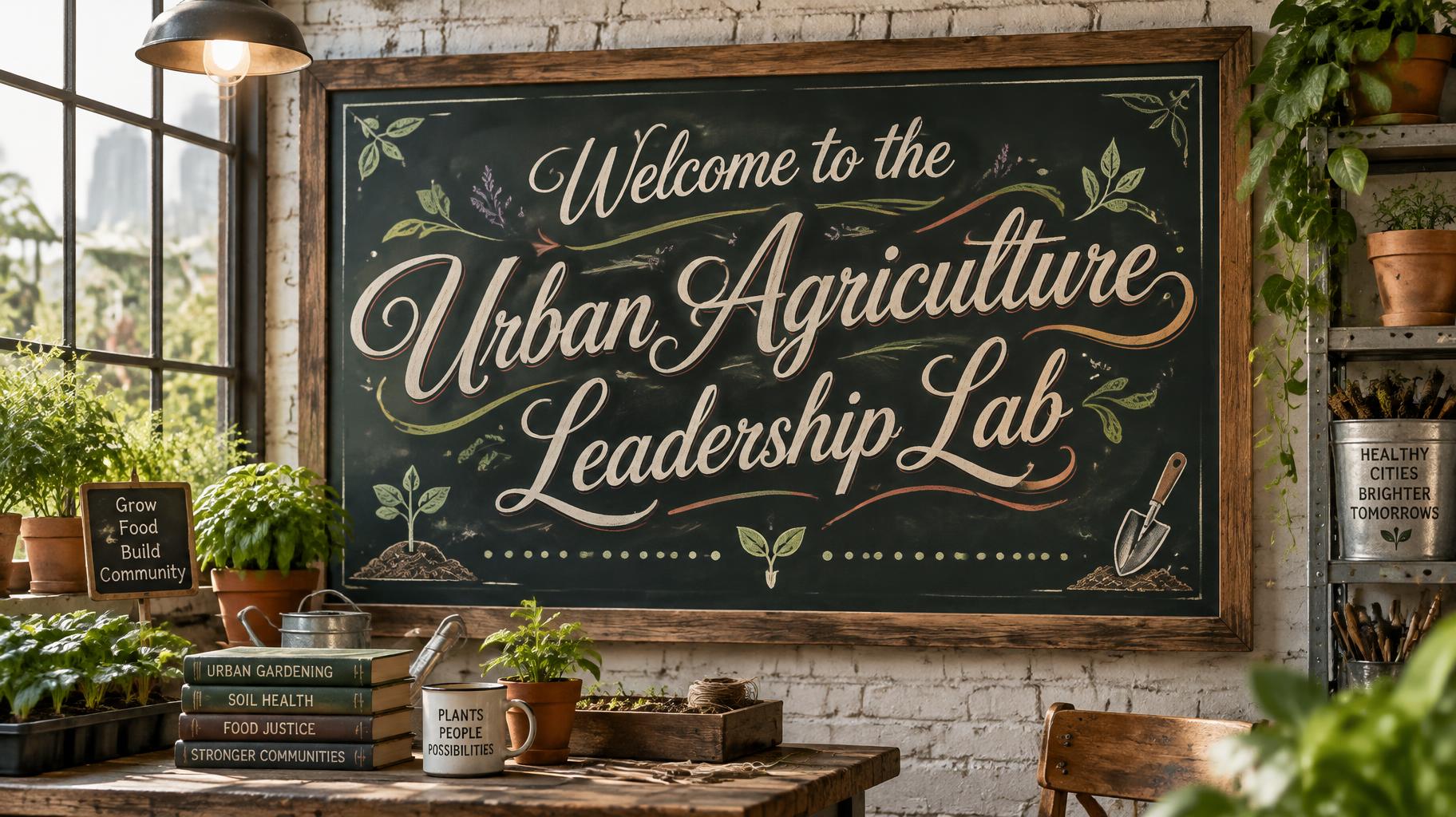 "Welcome to the Urban Agriculture Leadership Lab" — Chalk | AI Text Effect Generator