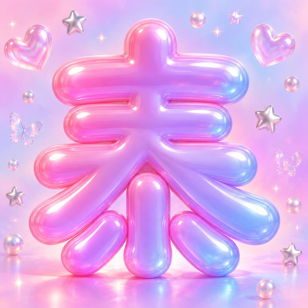 "泰" — Y2k Bubbly | AI Text Effect Generator