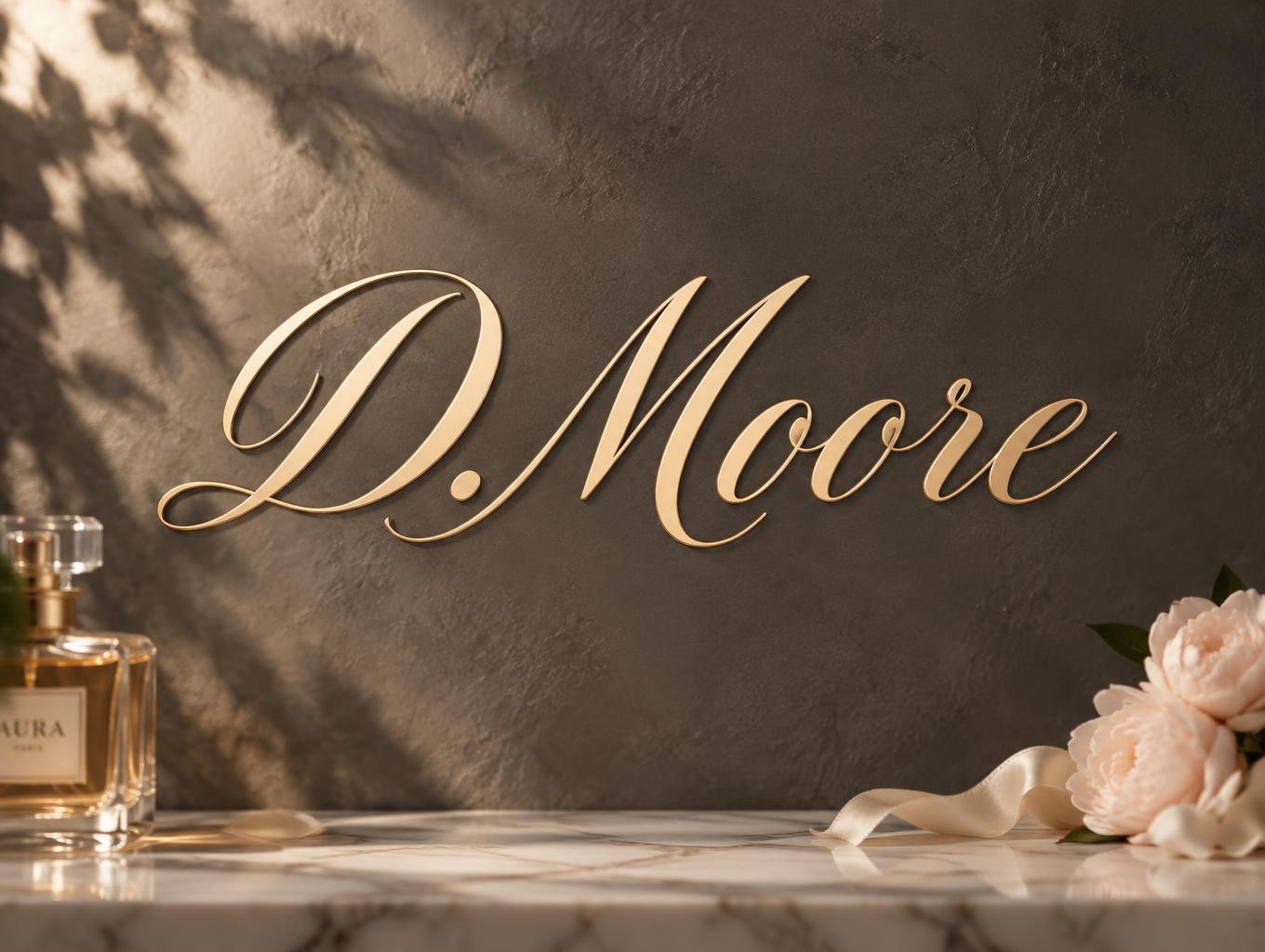 "D.Moore" —  | AI Text Effect Generator