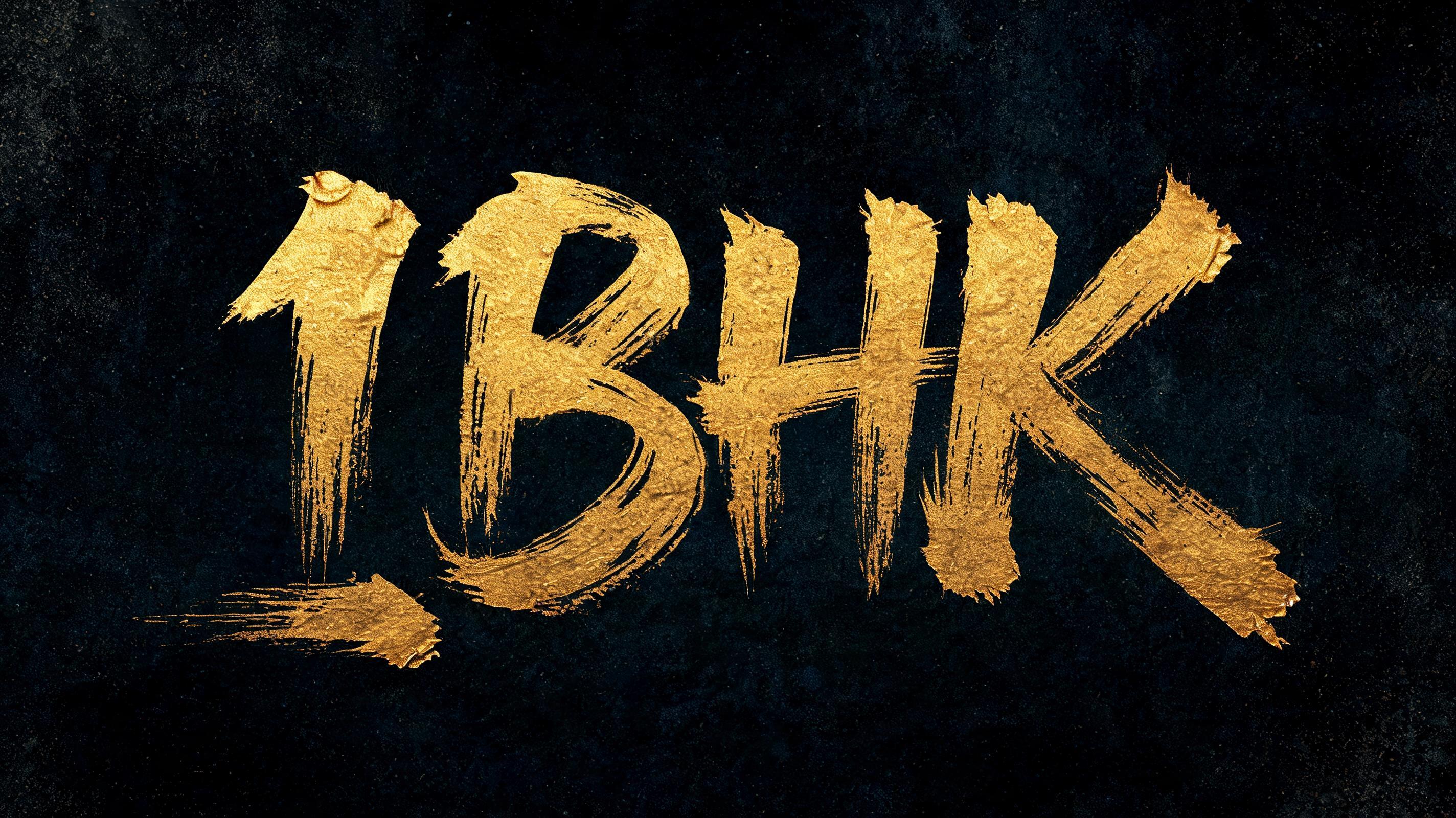 "1BHK" — Brush Chinese Ink | AI Text Effect Generator