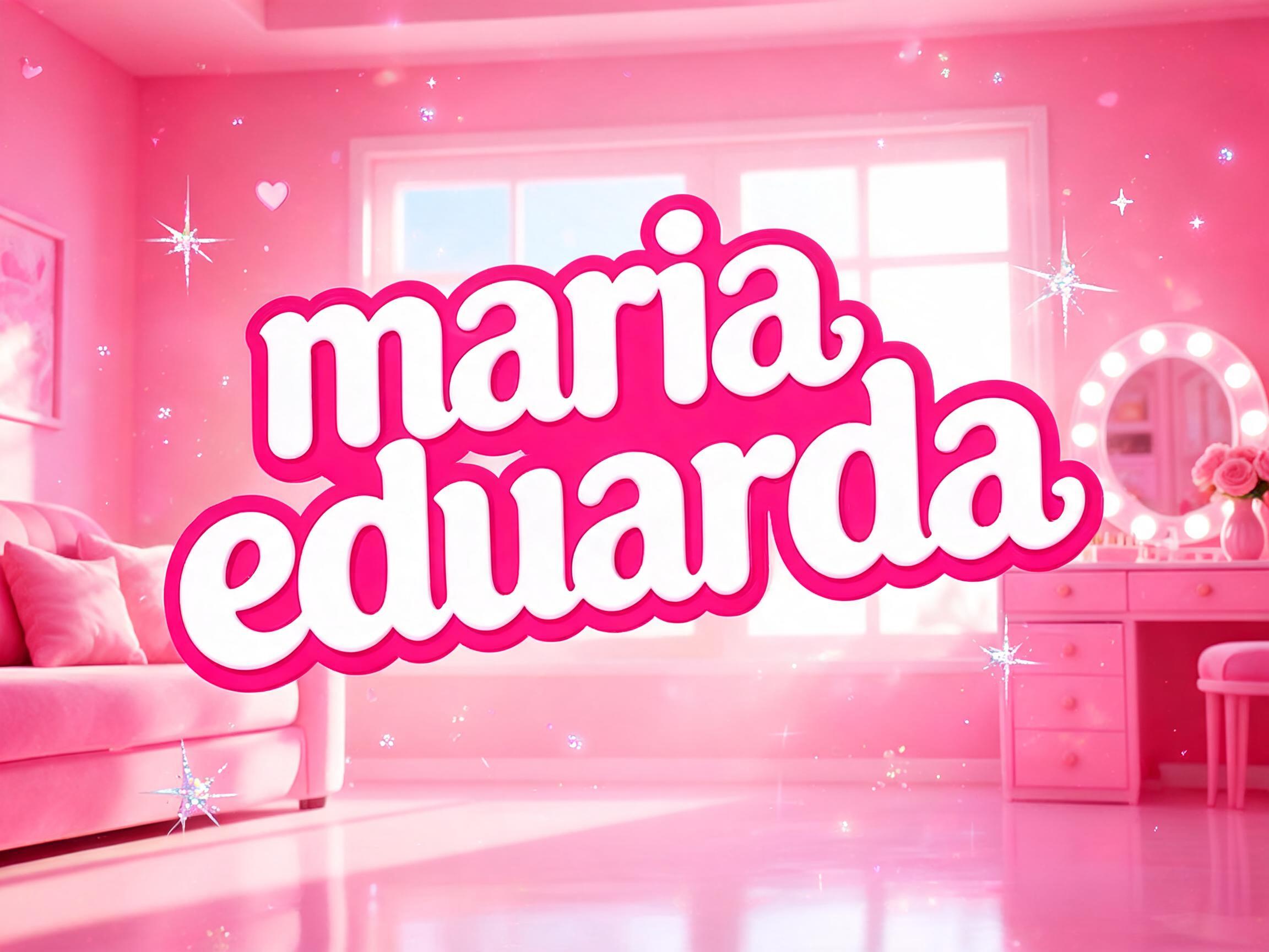 "maria eduarda" — Barbie | AI Text Effect Generator